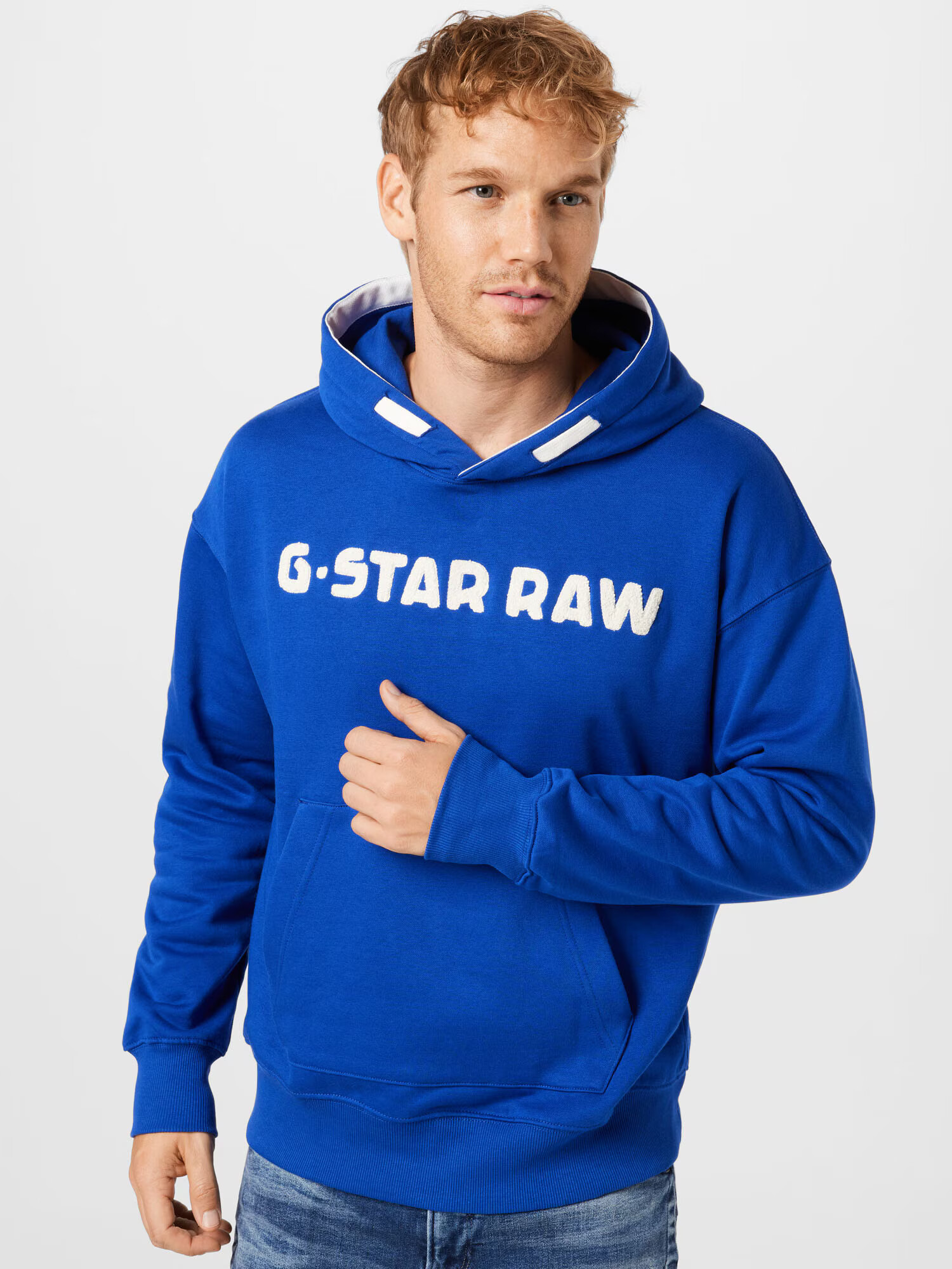 G-Star RAW Mikina modrá / biela - Pepit.sk