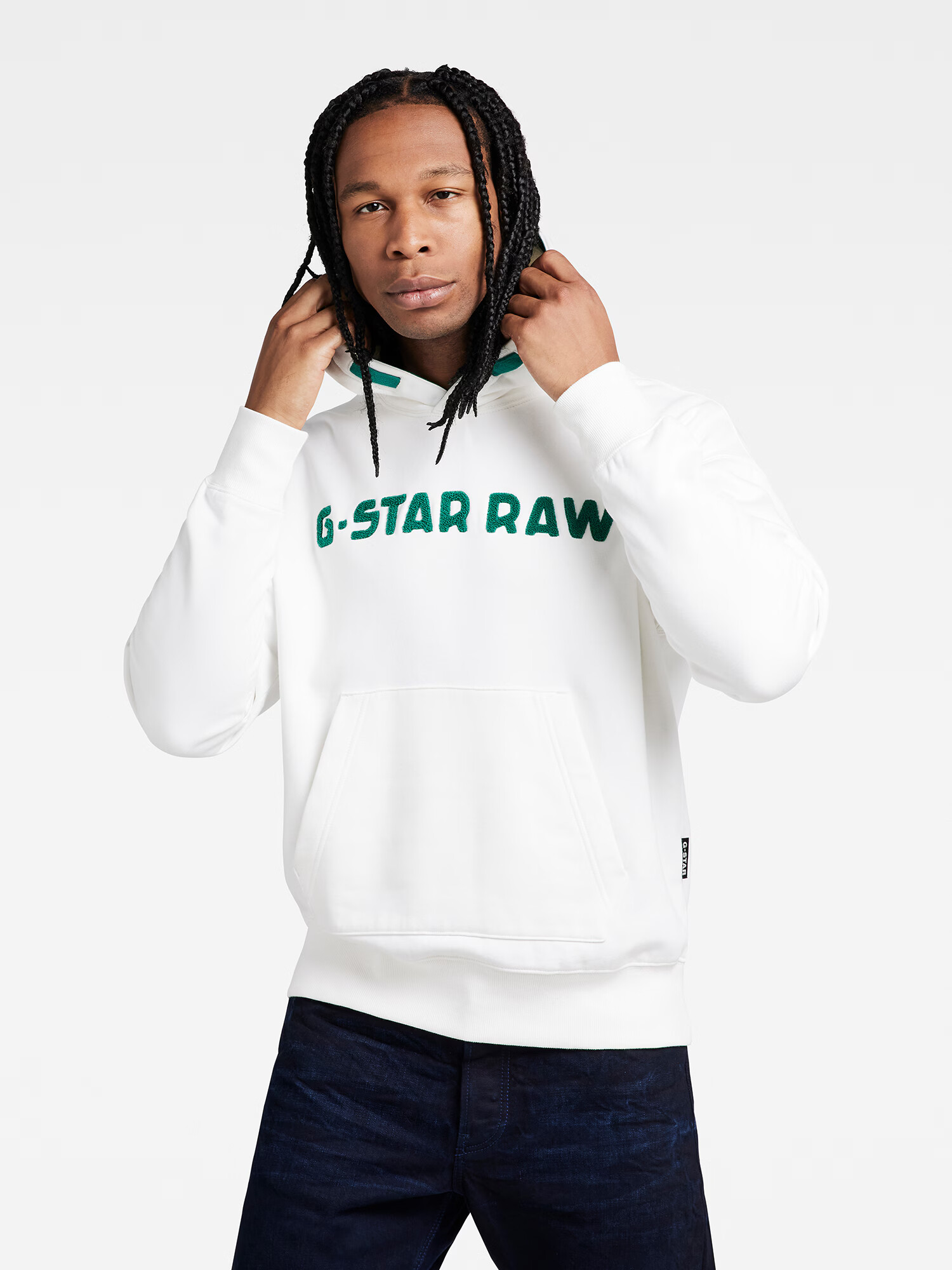 G-Star RAW Mikina zelená / biela - Pepit.sk