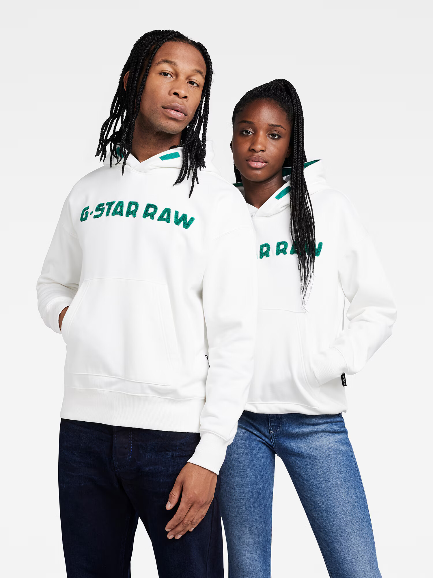 G-Star RAW Mikina zelená / biela - Pepit.sk