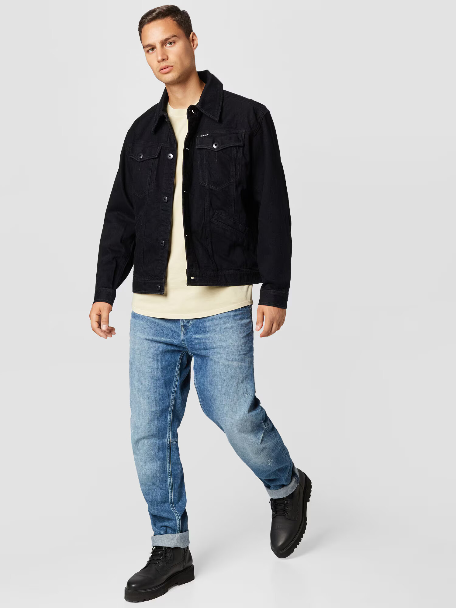 G-Star RAW Prechodná bunda čierny denim - Pepit.sk