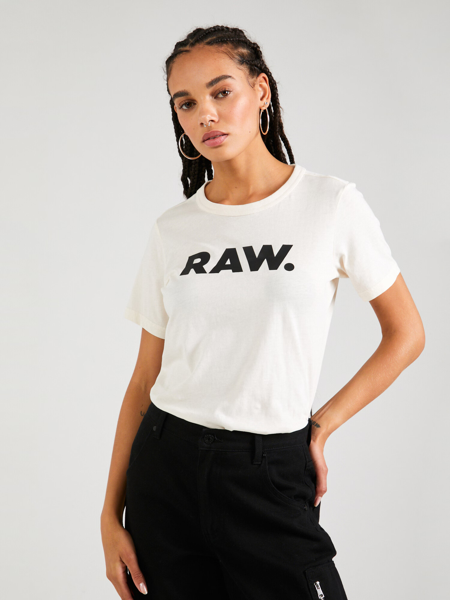 G-Star RAW Tričko béžová / čierna - Pepit.sk