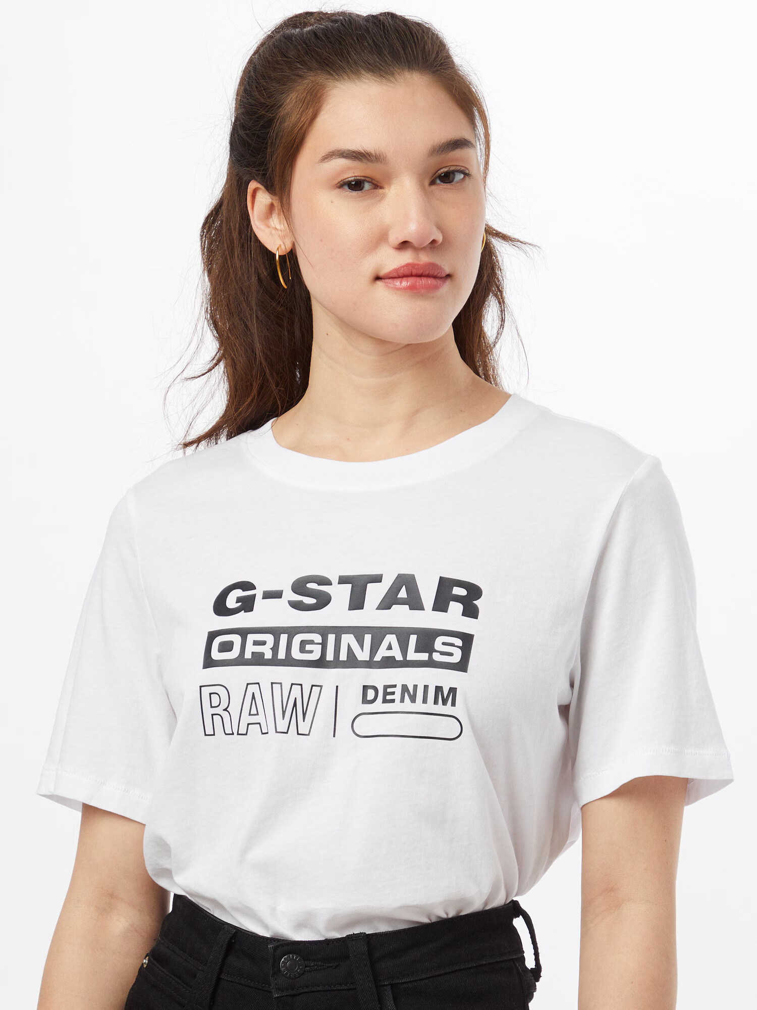 G-Star RAW Tričko čierna / biela - Pepit.sk