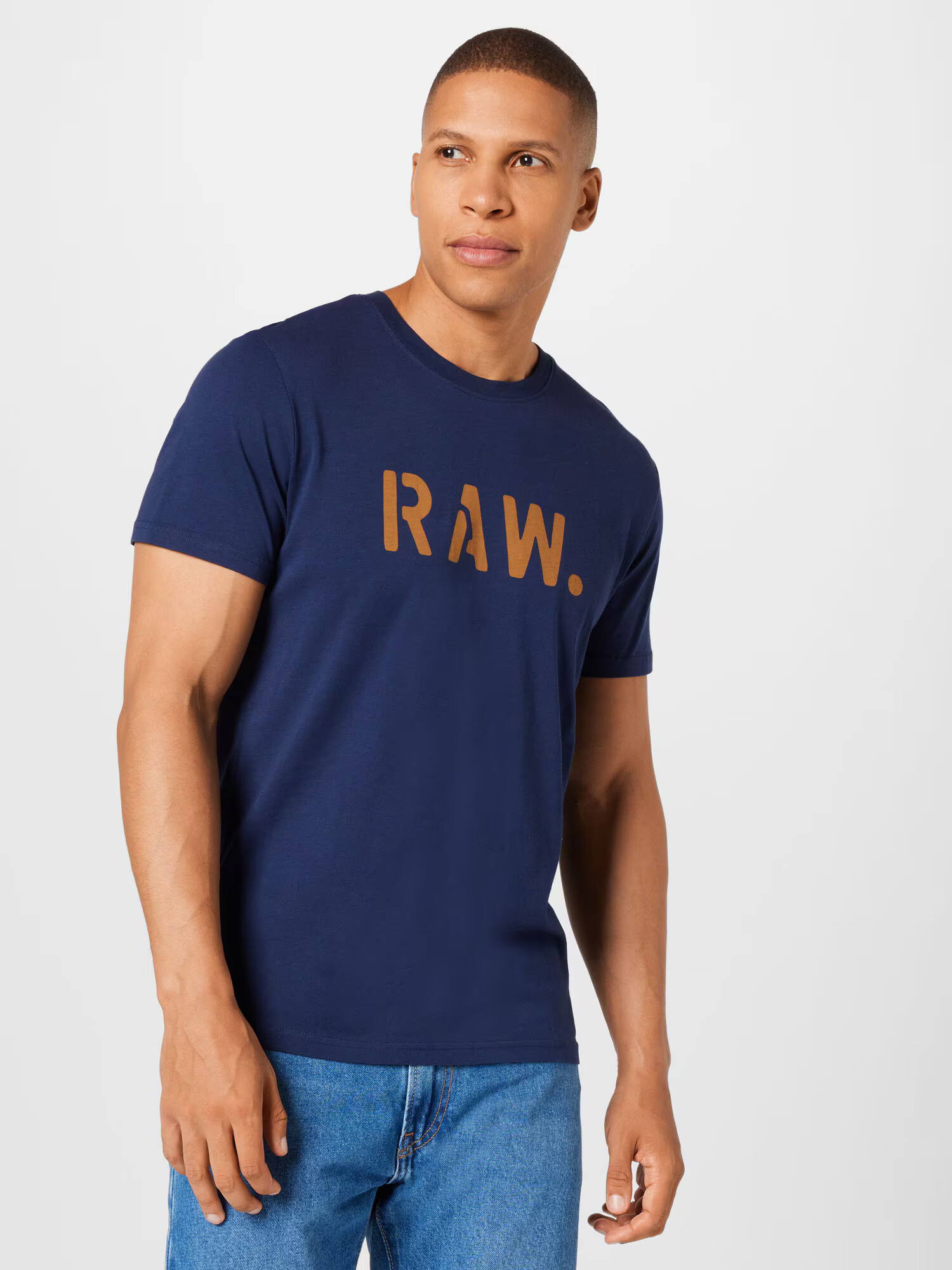 G-Star RAW Tričko krémová / tmavomodrá / olivová / tmavooranžová - Pepit.sk