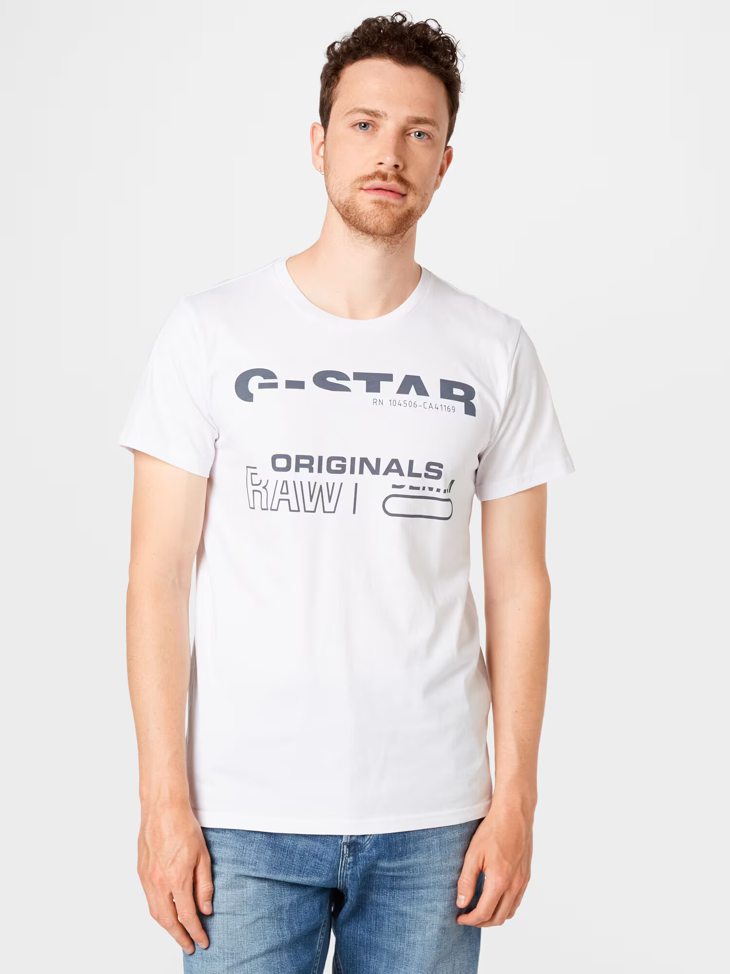 G-Star RAW Tričko námornícka modrá / biela - Pepit.sk