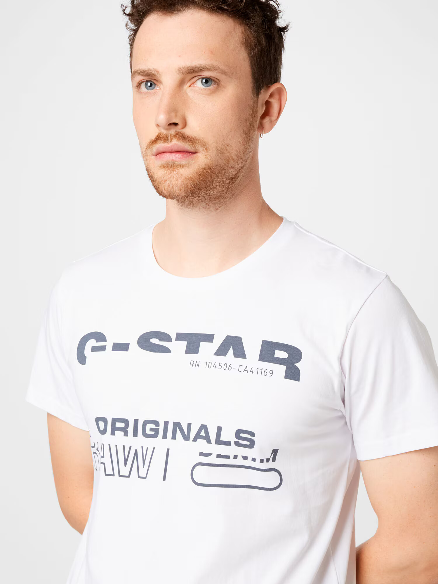 G-Star RAW Tričko námornícka modrá / biela - Pepit.sk