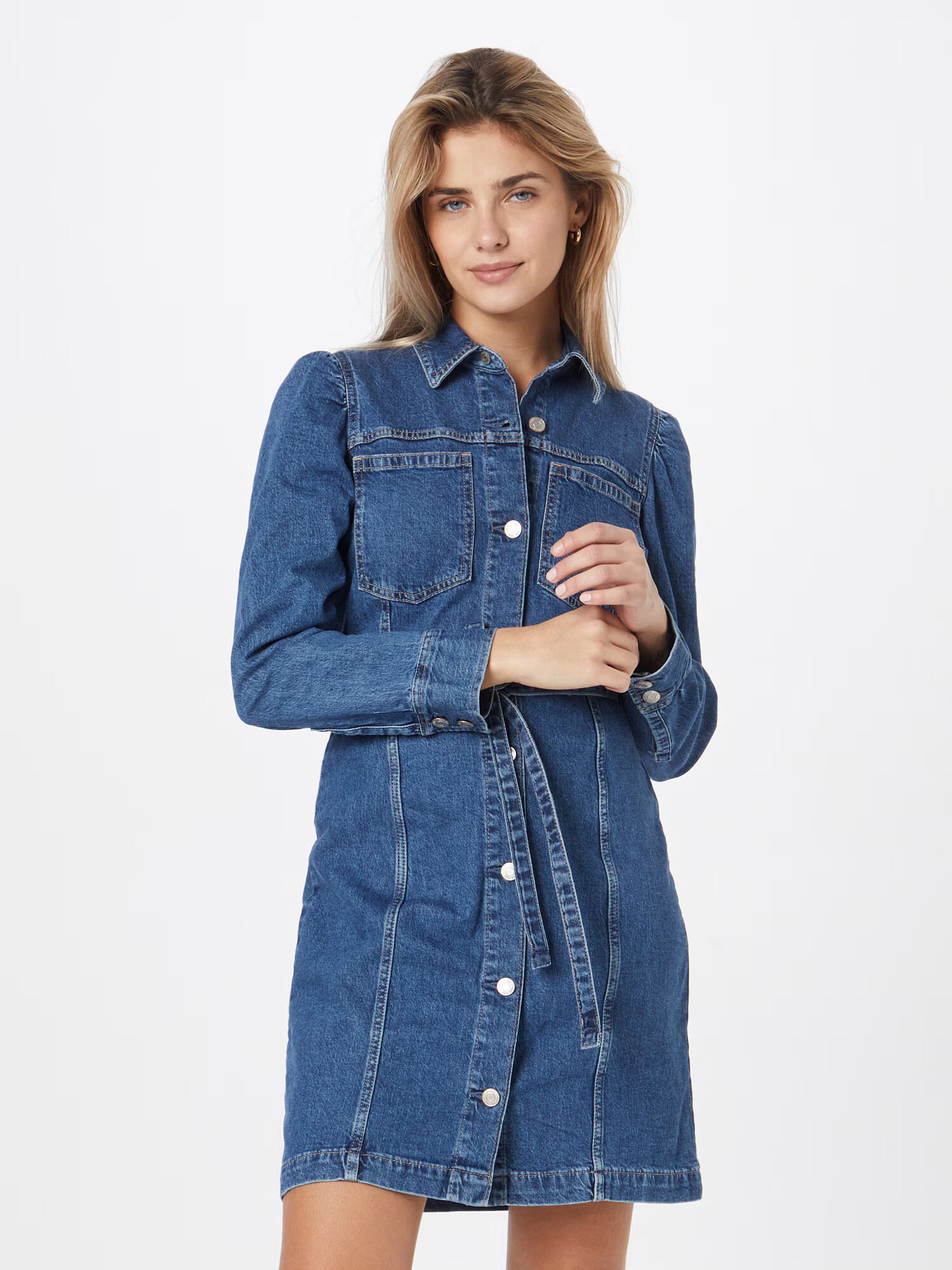 GAP Košeľové šaty modrá denim - Pepit.sk