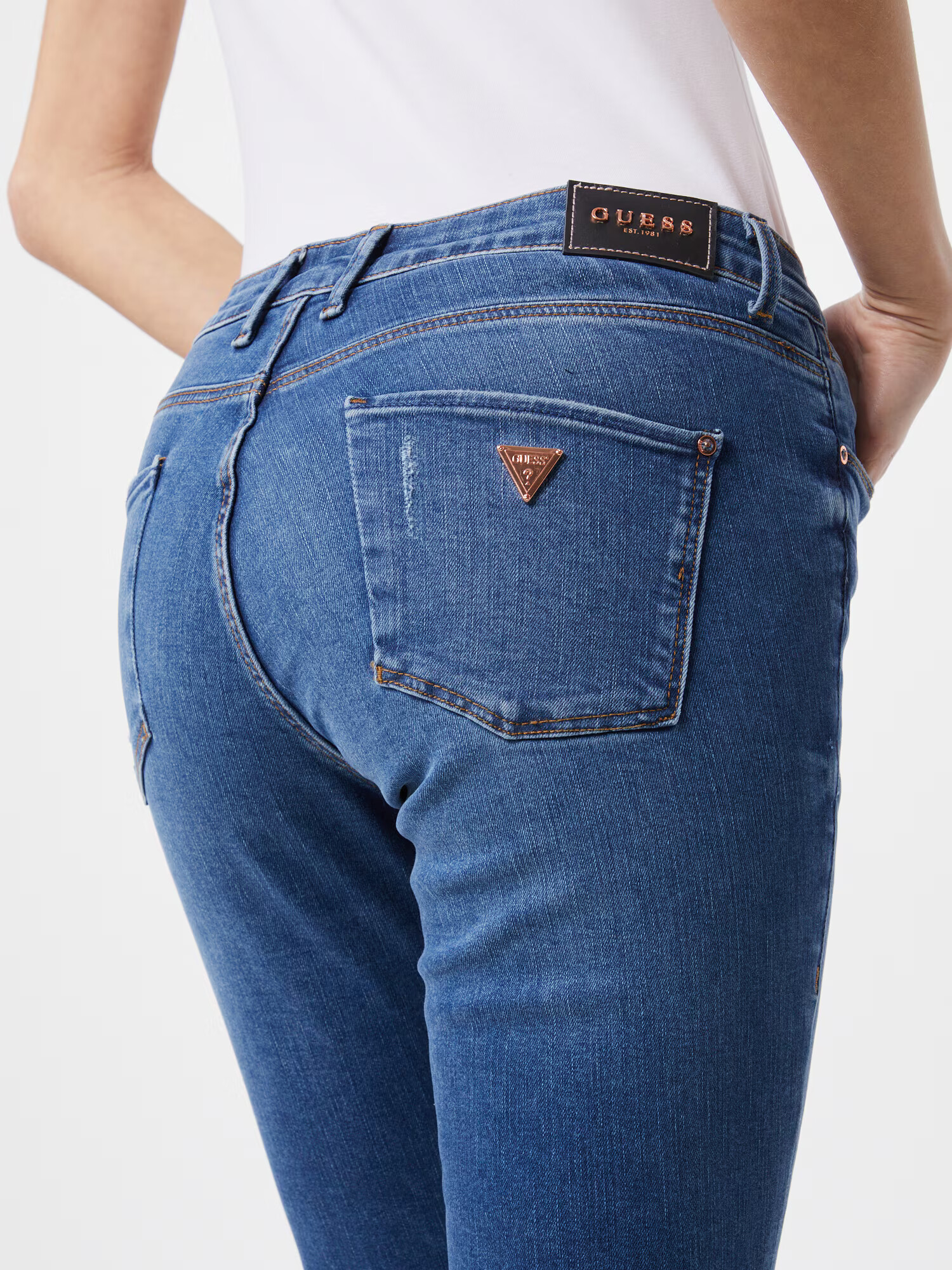 GUESS Jeggings modrá denim - Pepit.sk