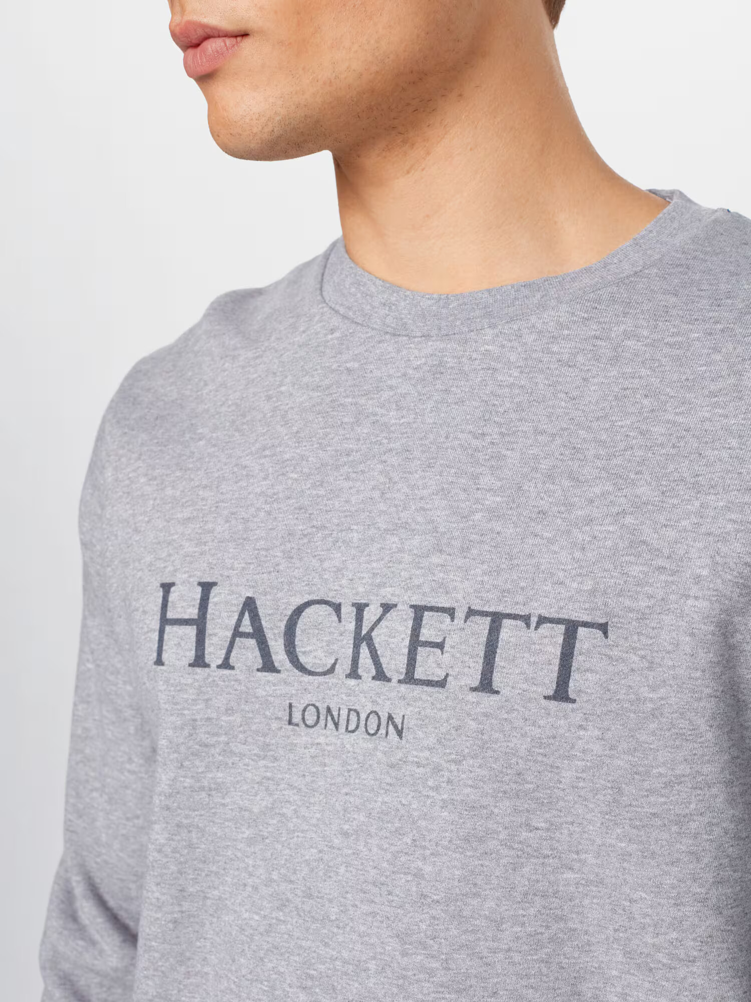 Hackett London Mikina tmavosivá / sivá melírovaná - Pepit.sk