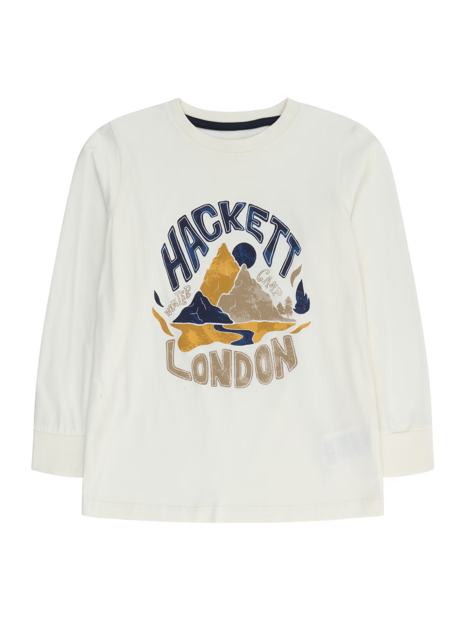 Hackett London Tričko modrá / svetlohnedá / oranžová / biela - Pepit.sk