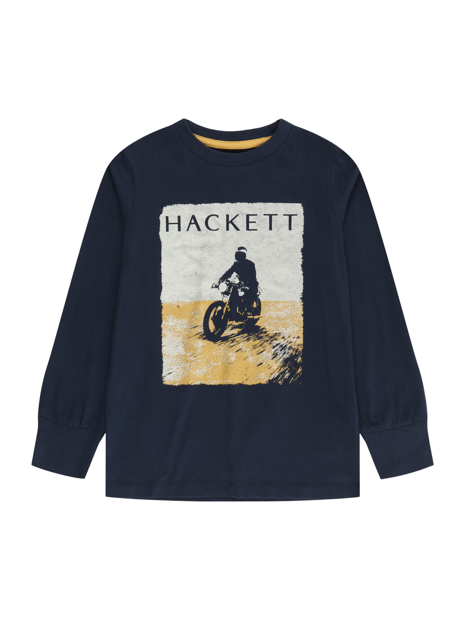 Hackett London Tričko námornícka modrá / horčicová / biela - Pepit.sk