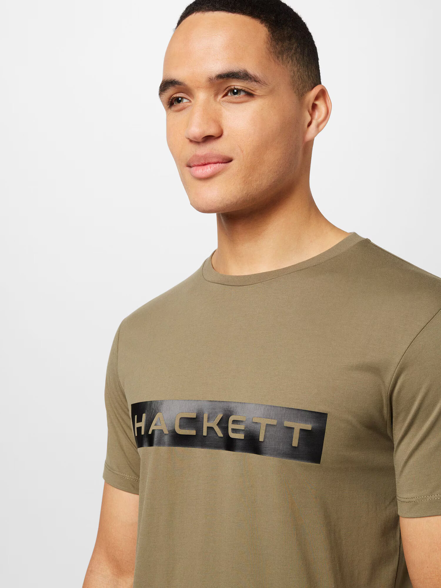 Hackett London Tričko olivová / čierna - Pepit.sk