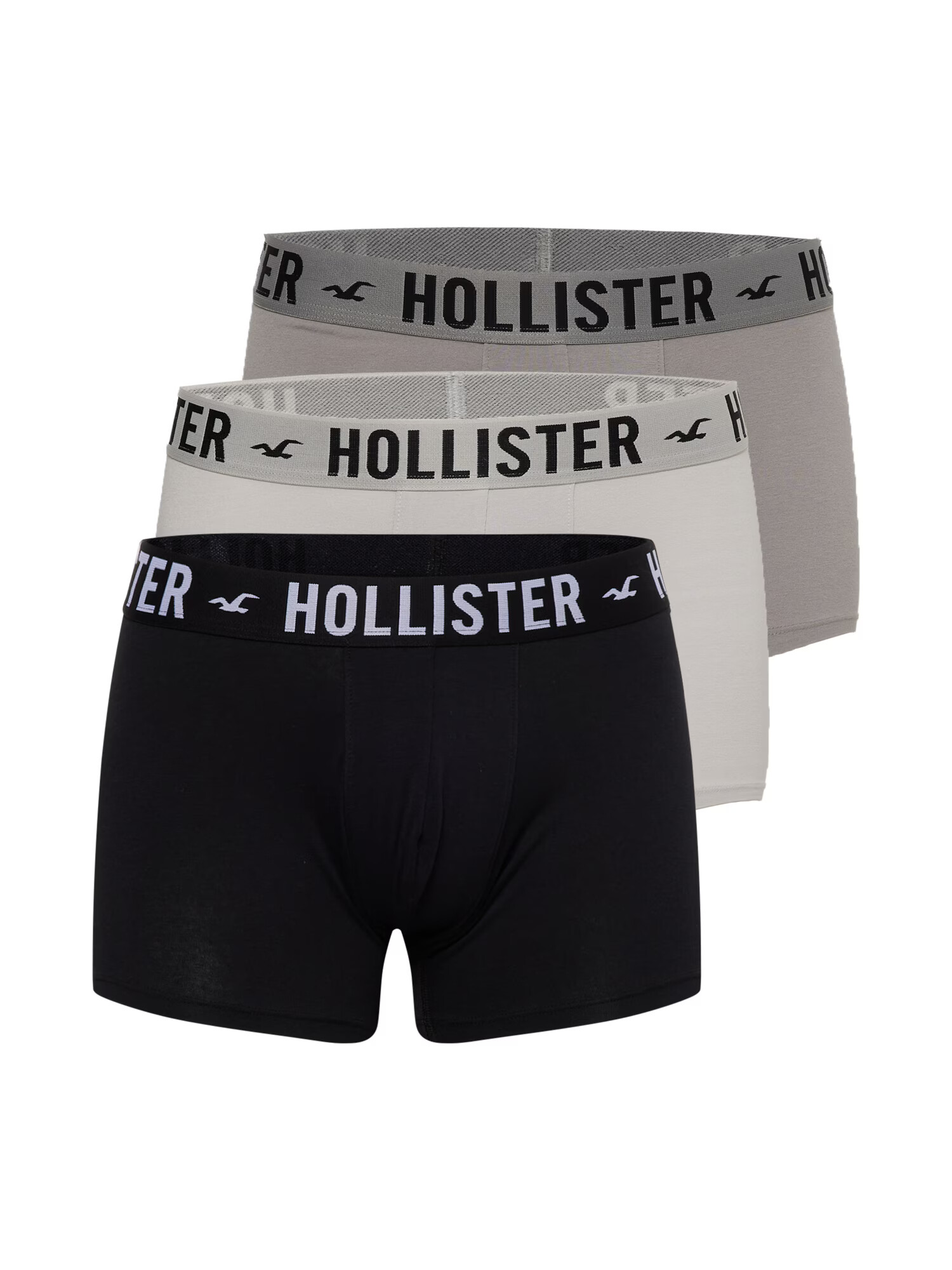 HOLLISTER Boxerky čierna / biela - Pepit.sk