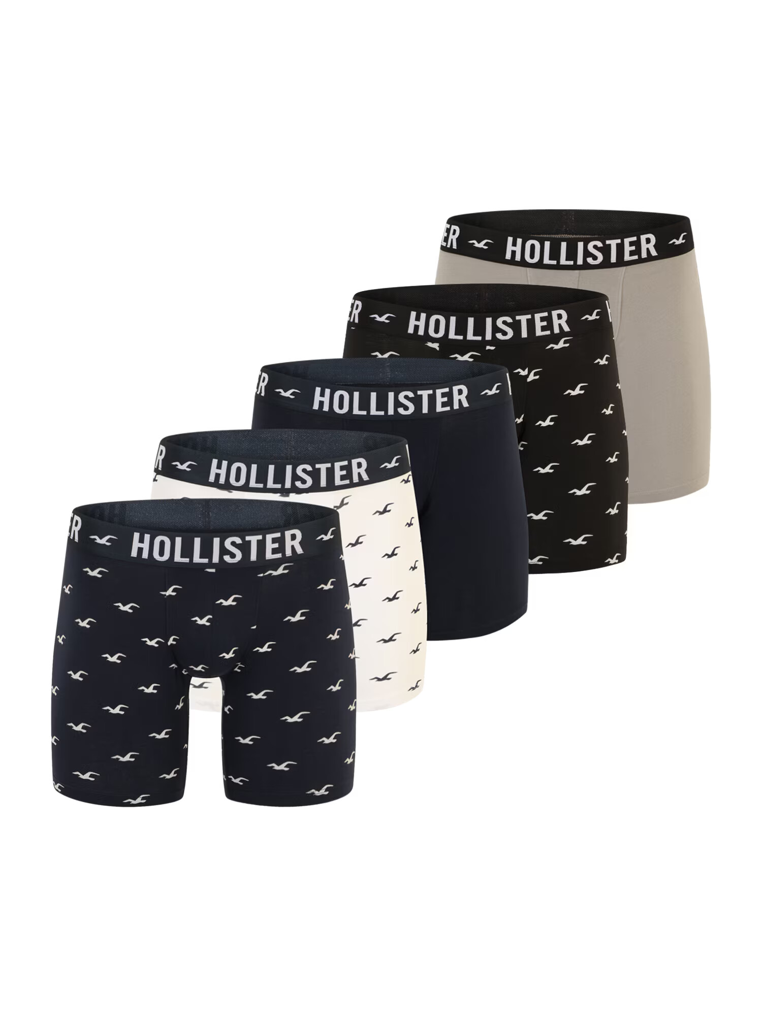 HOLLISTER Boxerky modrá / kaki / čierna / biela - Pepit.sk