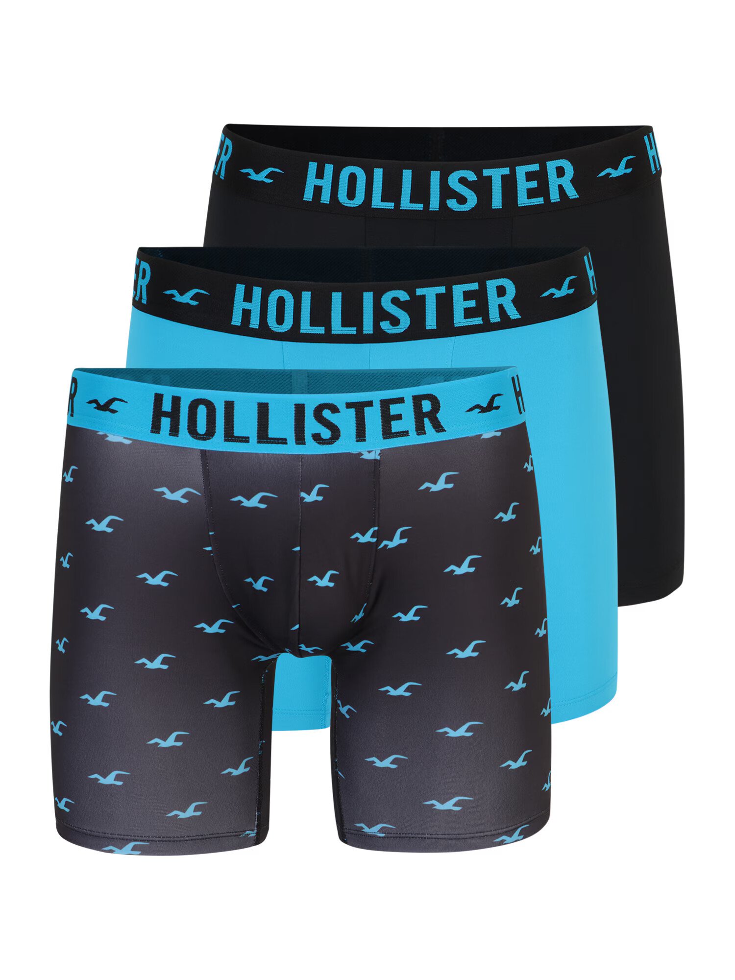 HOLLISTER Boxerky námornícka modrá / vodová - Pepit.sk