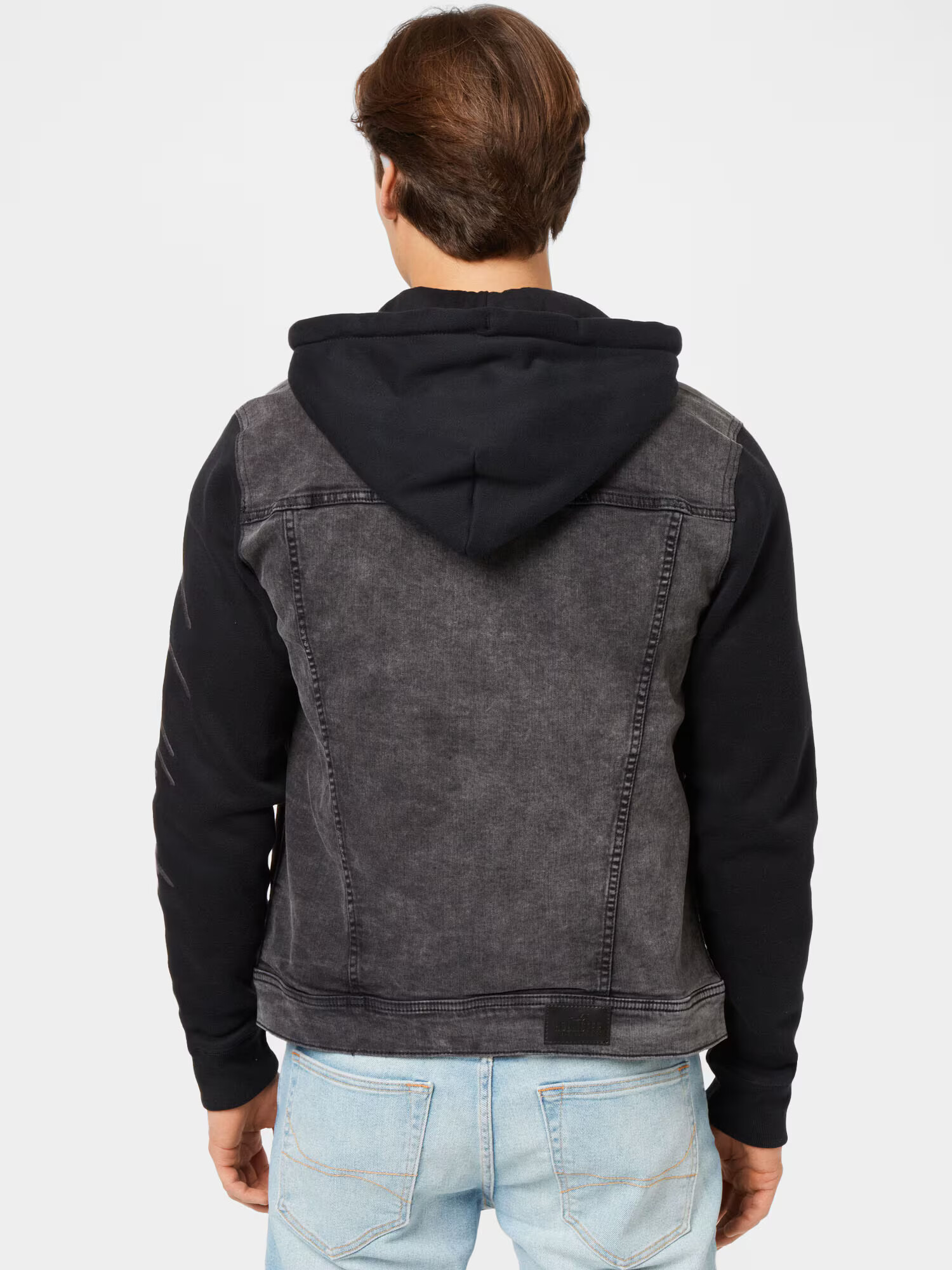 HOLLISTER Prechodná bunda sivý denim / čierna - Pepit.sk