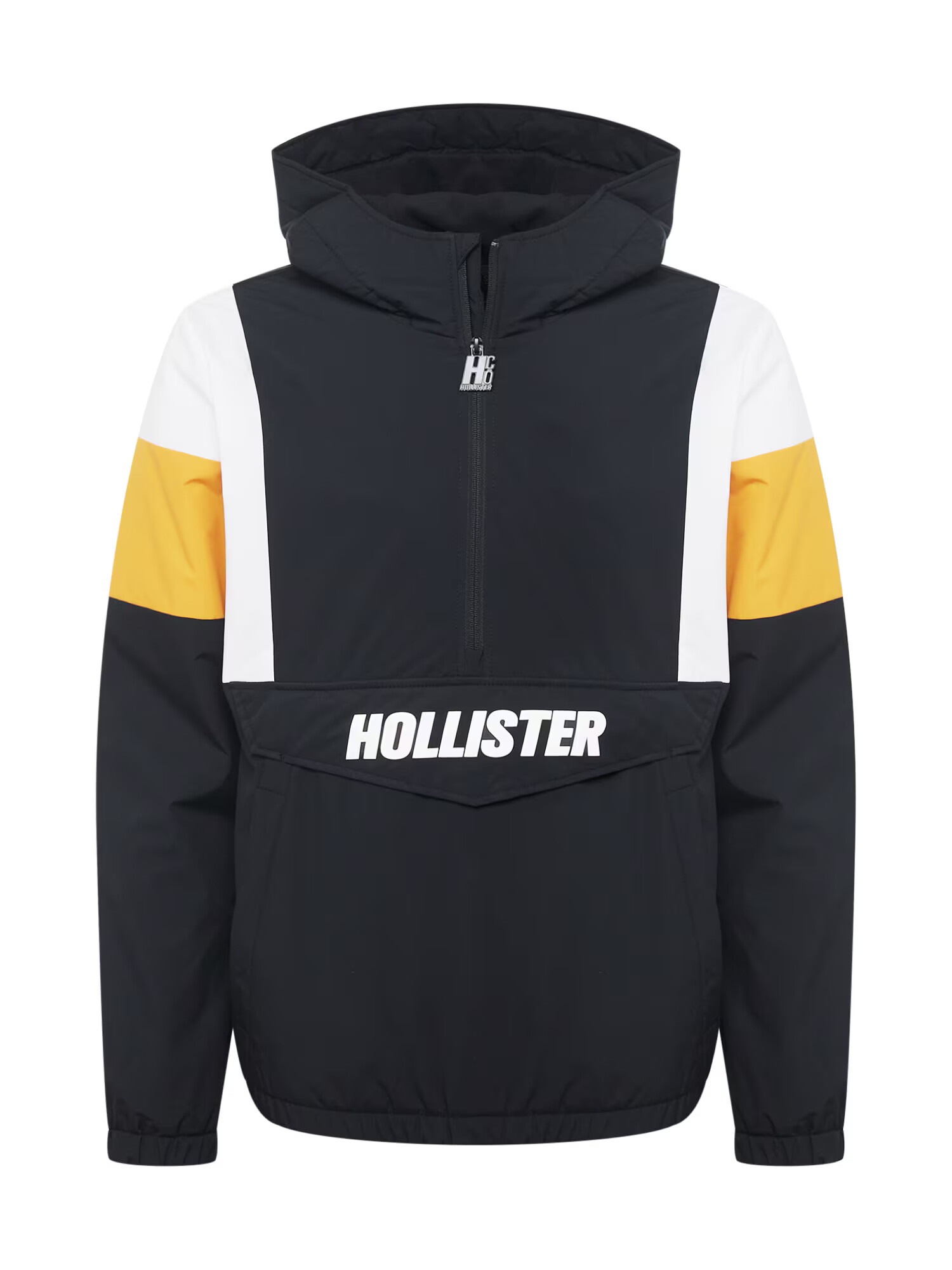 HOLLISTER Prechodná bunda žltá / čierna / biela - Pepit.sk