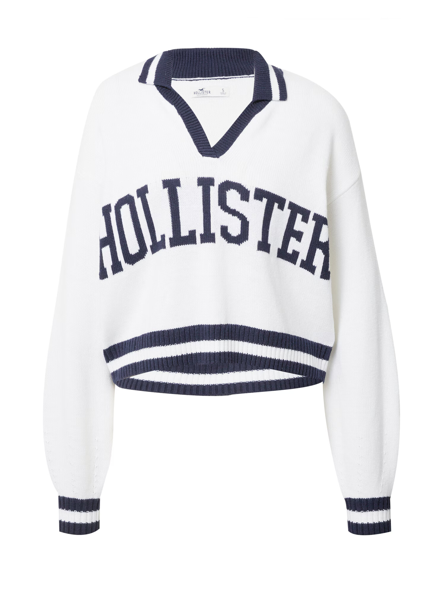 HOLLISTER Sveter 'APAC' námornícka modrá / biela - Pepit.sk