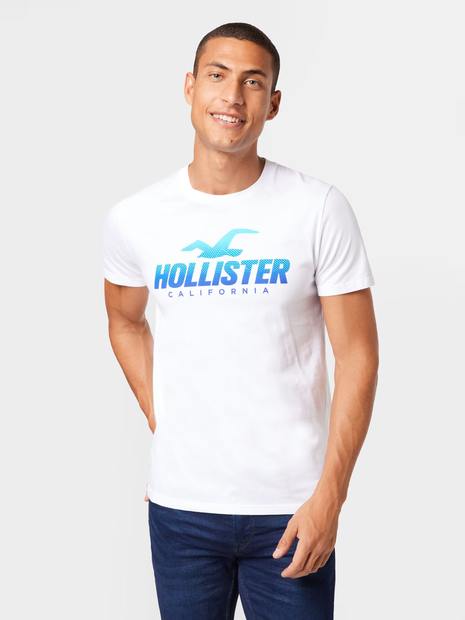 HOLLISTER Tričko námornícka modrá / nebesky modrá / ohnivo červená / čierna / biela - Pepit.sk