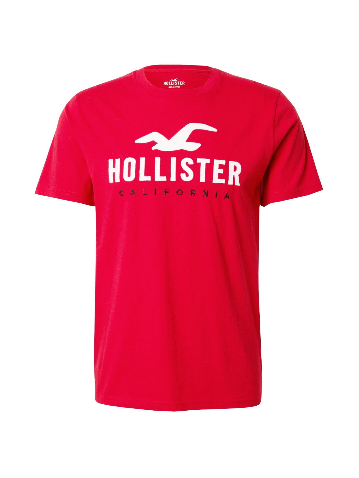 HOLLISTER Tričko ohnivo červená / čierna / biela - Pepit.sk