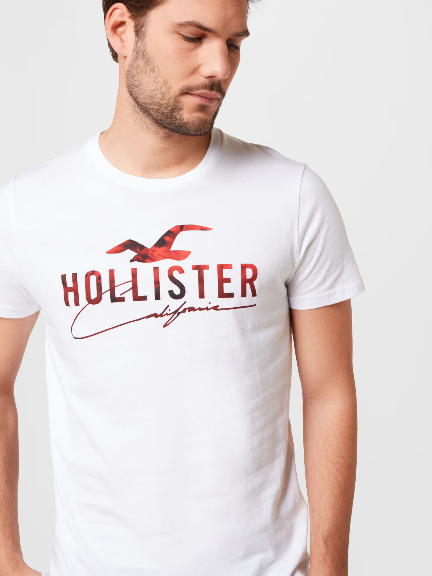 HOLLISTER Tričko šafránová / červená / čierna / biela - Pepit.sk