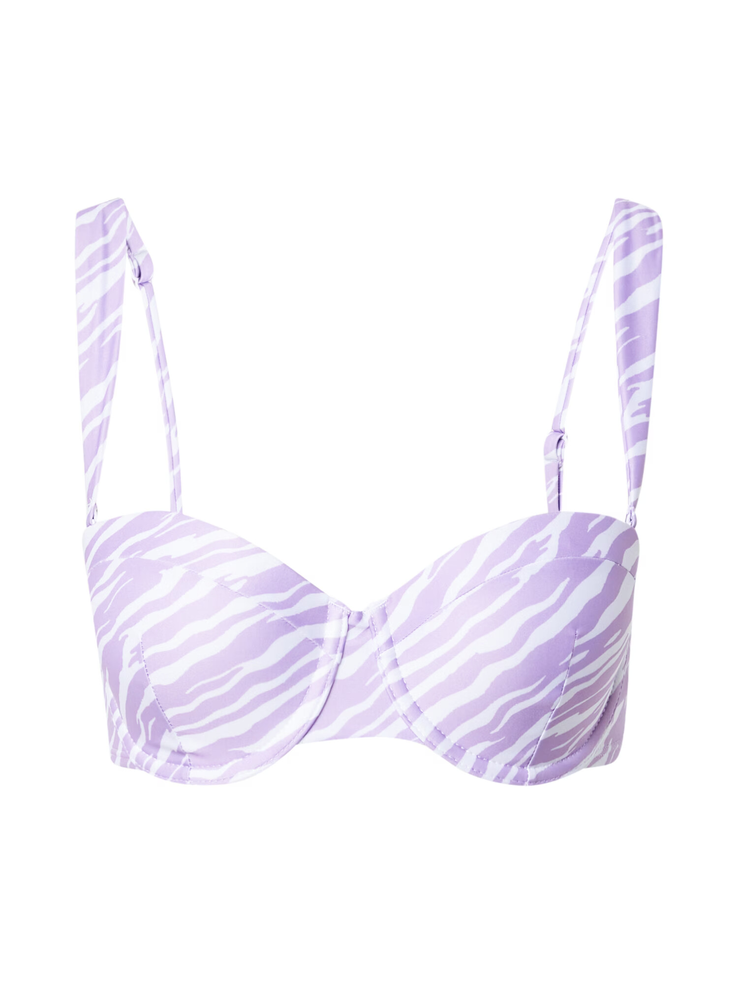 Hunkemöller Bikinový top 'Zebra' fialová / biela - Pepit.sk