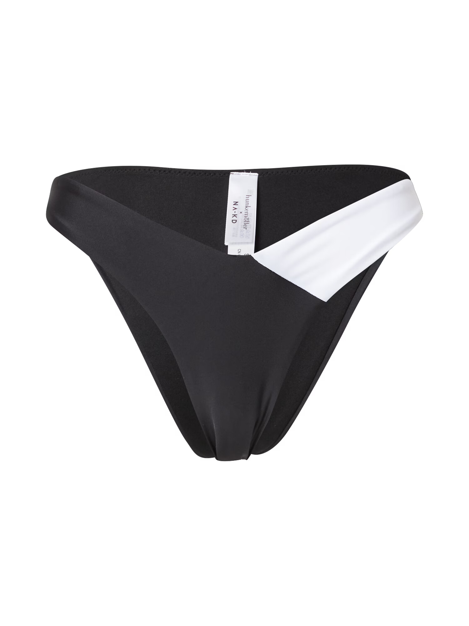 hunkemöller x NA-KD Bikinové nohavičky čierna / biela - Pepit.sk