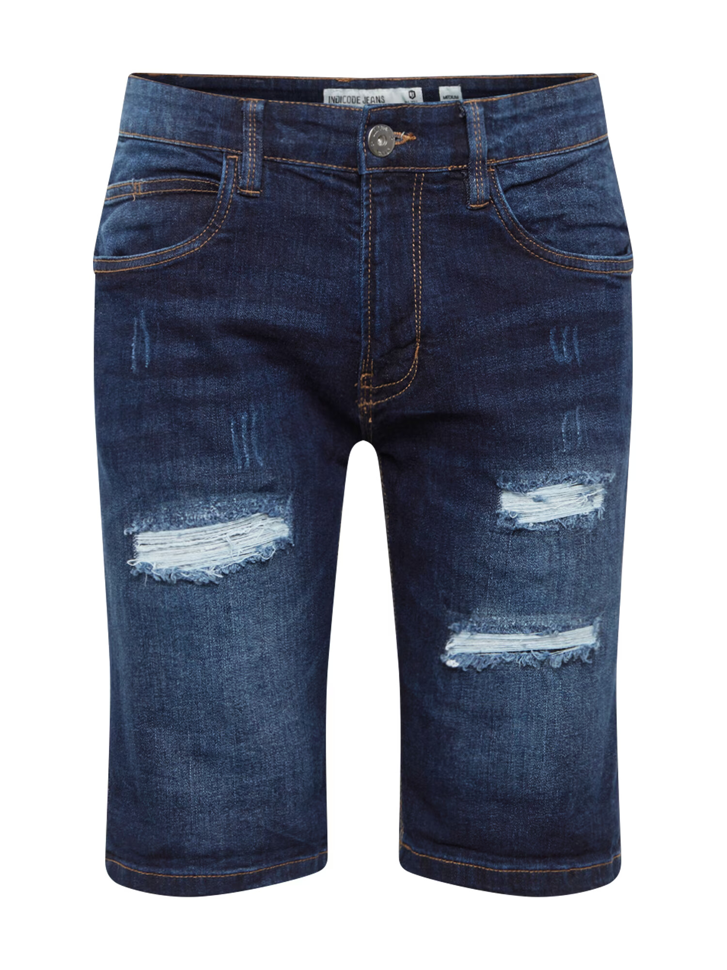 INDICODE JEANS Džínsy 'Kaden Holes' modrá denim - Pepit.sk