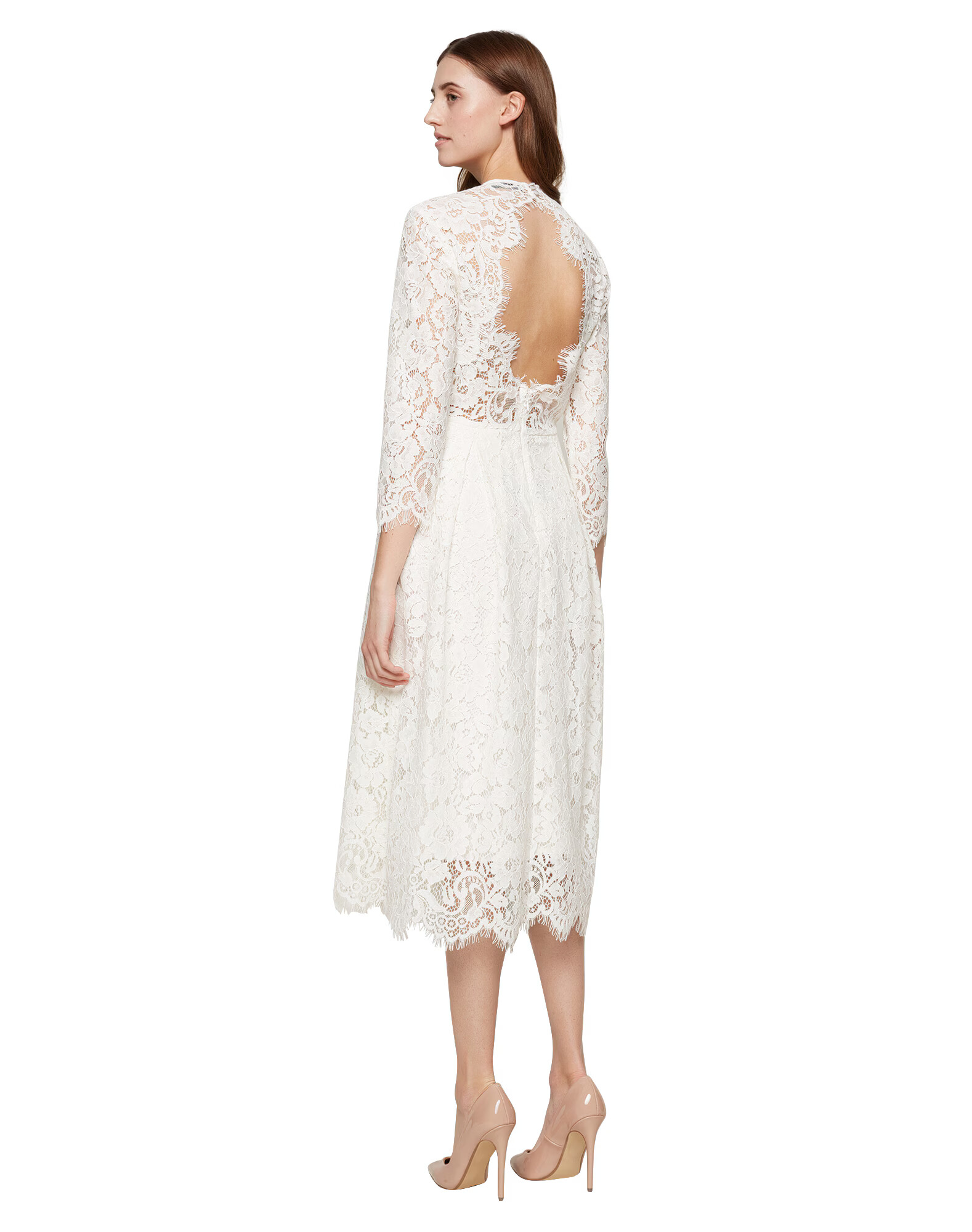 IVY OAK Šaty 'Lace Dress Fit And Flair' biela - Pepit.sk