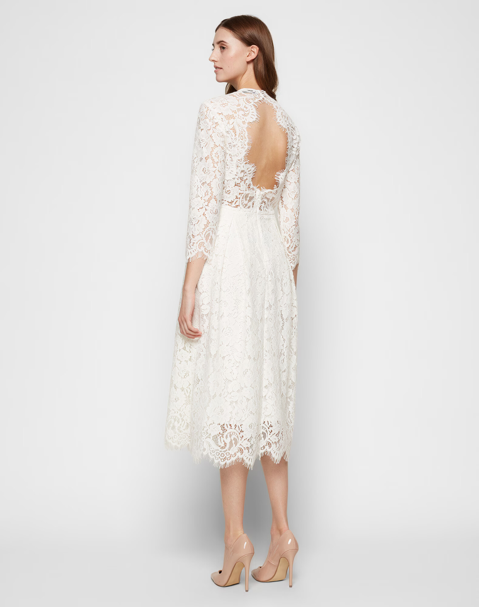 IVY OAK Šaty 'Lace Dress Fit And Flair' biela - Pepit.sk