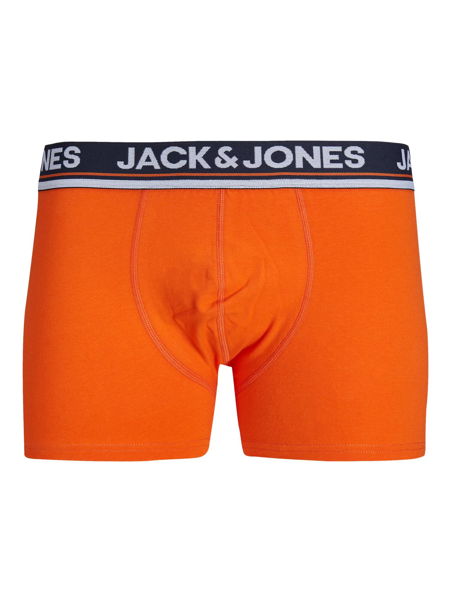 JACK & JONES Boxerky 'BOULDER' námornícka modrá / tmavosivá / tmavooranžová / šedobiela - Pepit.sk