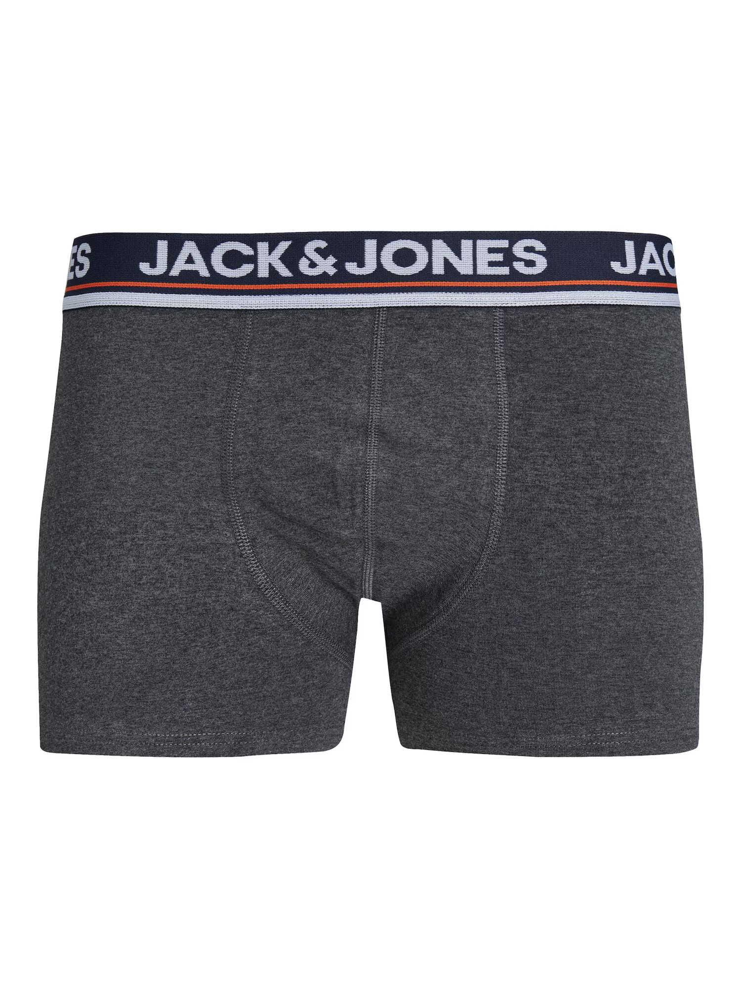 JACK & JONES Boxerky 'BOULDER' námornícka modrá / tmavosivá / tmavooranžová / šedobiela - Pepit.sk