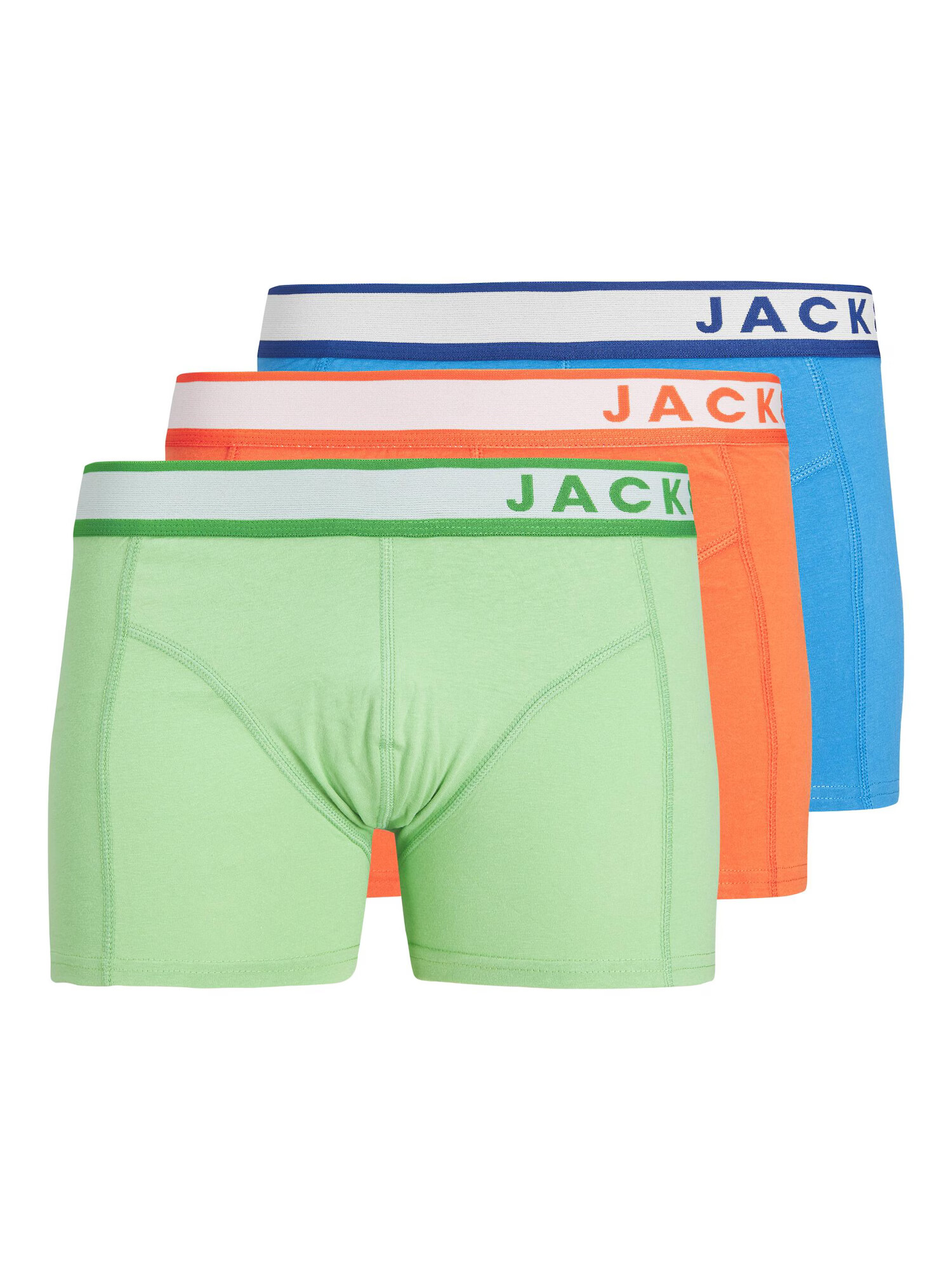 JACK & JONES Boxerky 'CLEVELAND' svetlomodrá / svetlozelená / oranžová / biela - Pepit.sk