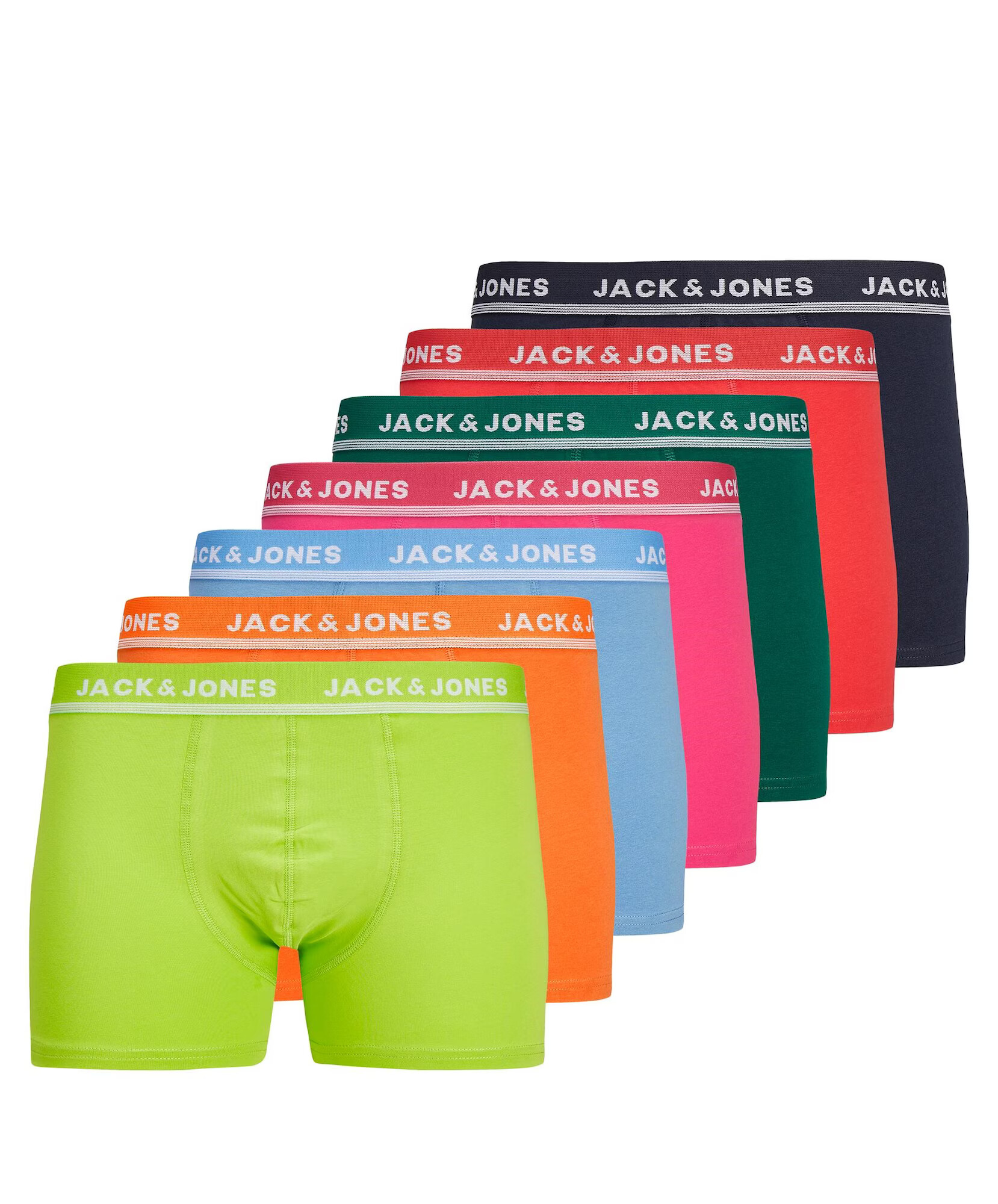 JACK & JONES Boxerky 'COLORFUL KENT' svetlomodrá / svetlozelená / oranžová / ružová - Pepit.sk