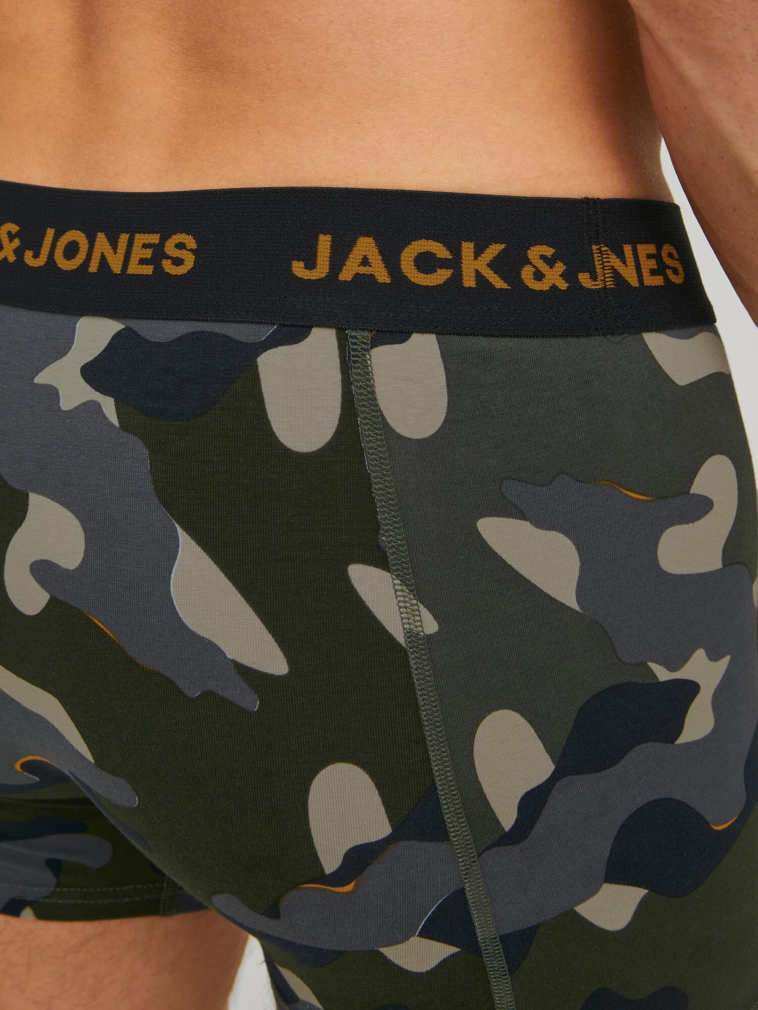 JACK & JONES Boxerky 'Cramp' tmavosivá / tmavozelená / oranžová / čierna - Pepit.sk