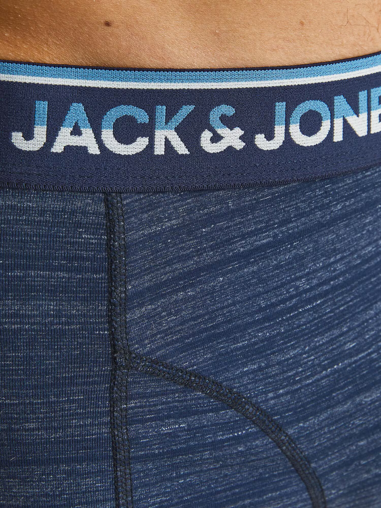 JACK & JONES Boxerky 'CURTIS' námornícka modrá / modrosivá / sivá / biela - Pepit.sk