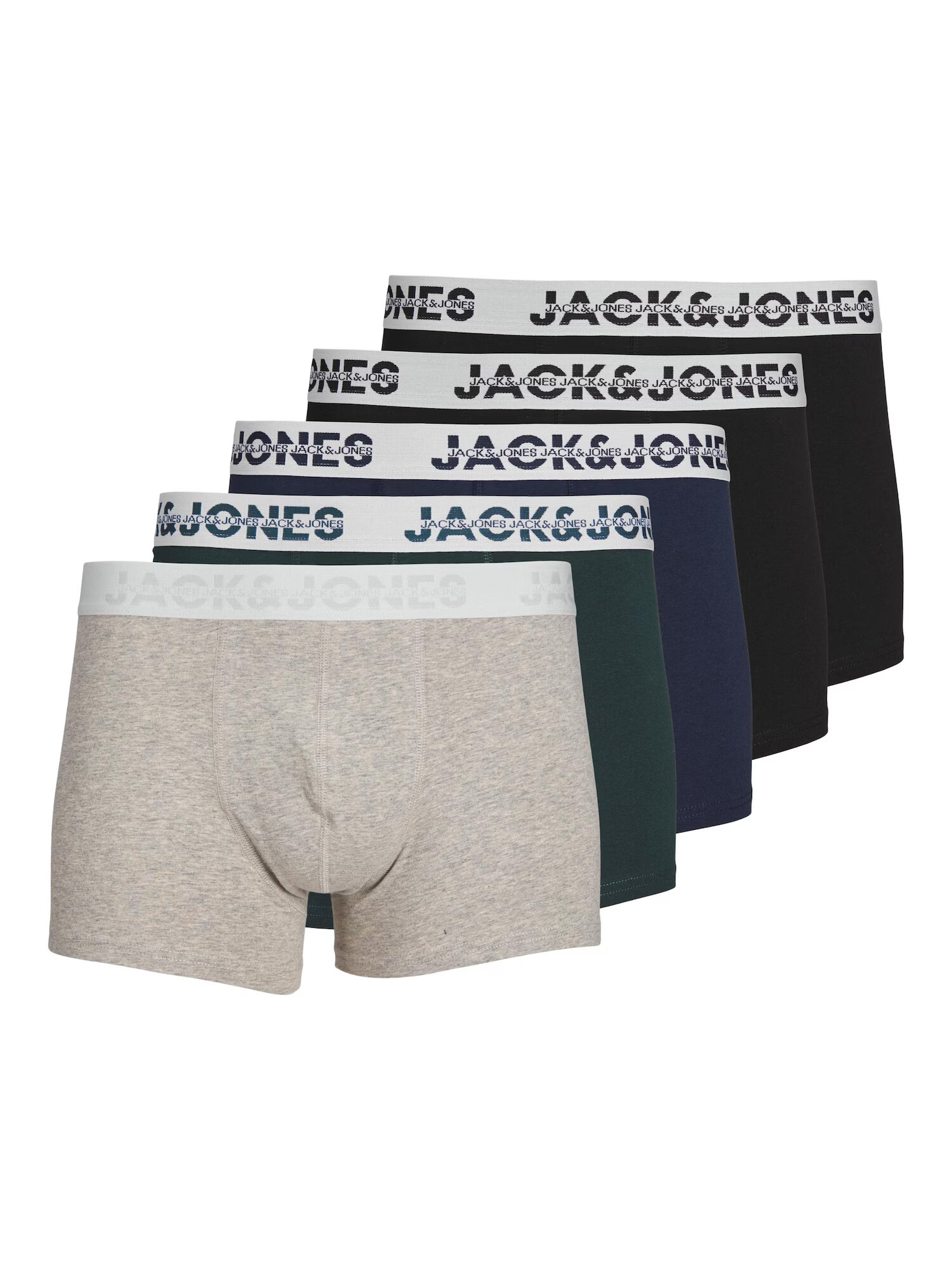 JACK & JONES Boxerky 'DALLAS' béžová melírovaná / námornícka modrá / zelená - Pepit.sk