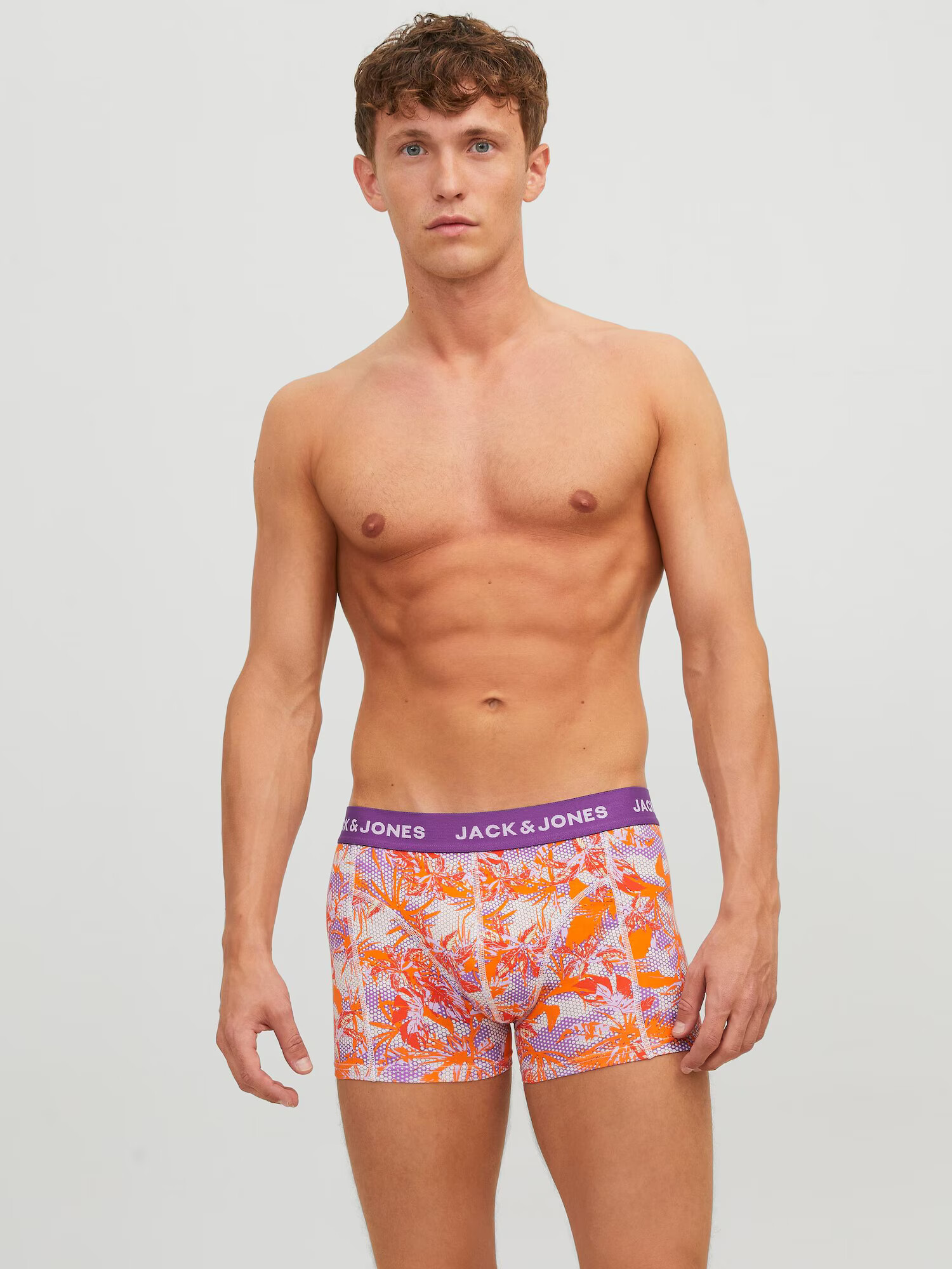 JACK & JONES Boxerky 'Damian' námornícka modrá / vodová / fialová / oranžová - Pepit.sk