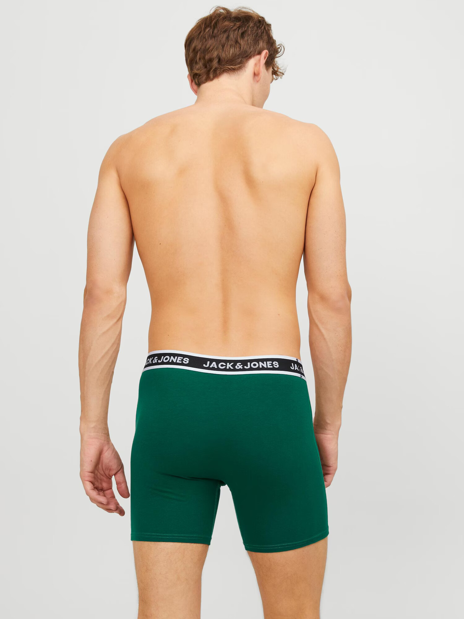 JACK & JONES Boxerky 'Echo' zelená / tmavozelená / čierna / šedobiela - Pepit.sk