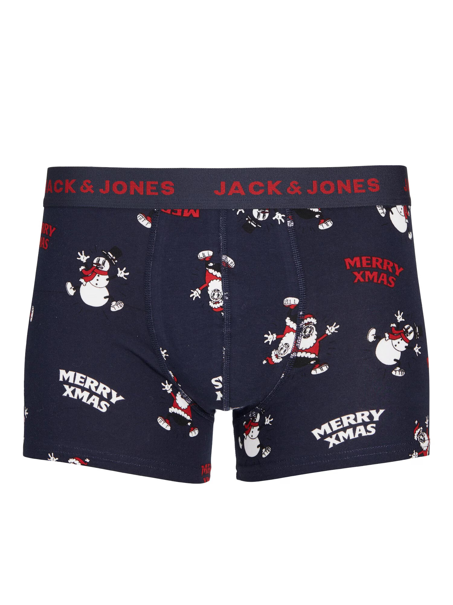 JACK & JONES Boxerky 'HAPPY XMAS' piesková / námornícka modrá / červená / biela - Pepit.sk