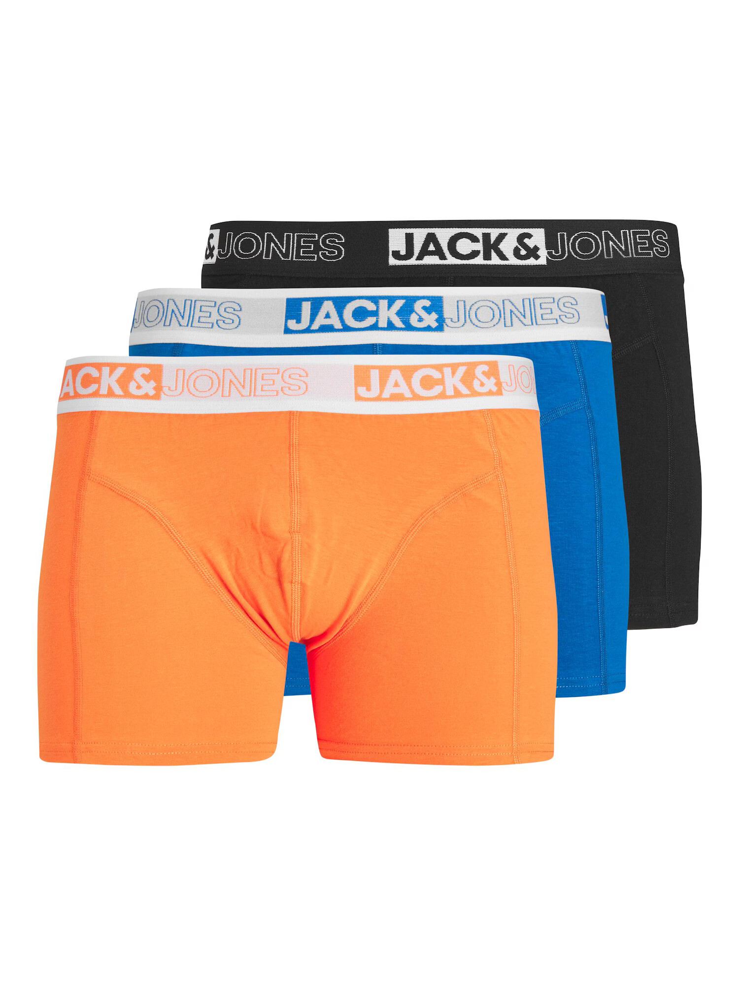 JACK & JONES Boxerky 'JACYAKU' modrá / oranžová / čierna / biela - Pepit.sk