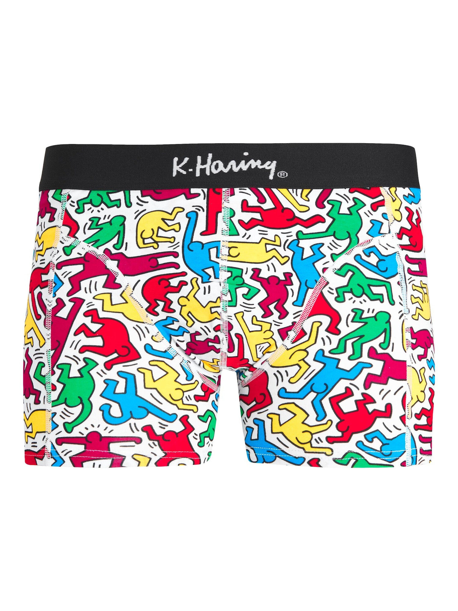 JACK & JONES Boxerky 'KEITH HARING' malinová / svetloružová / čierna / biela - Pepit.sk