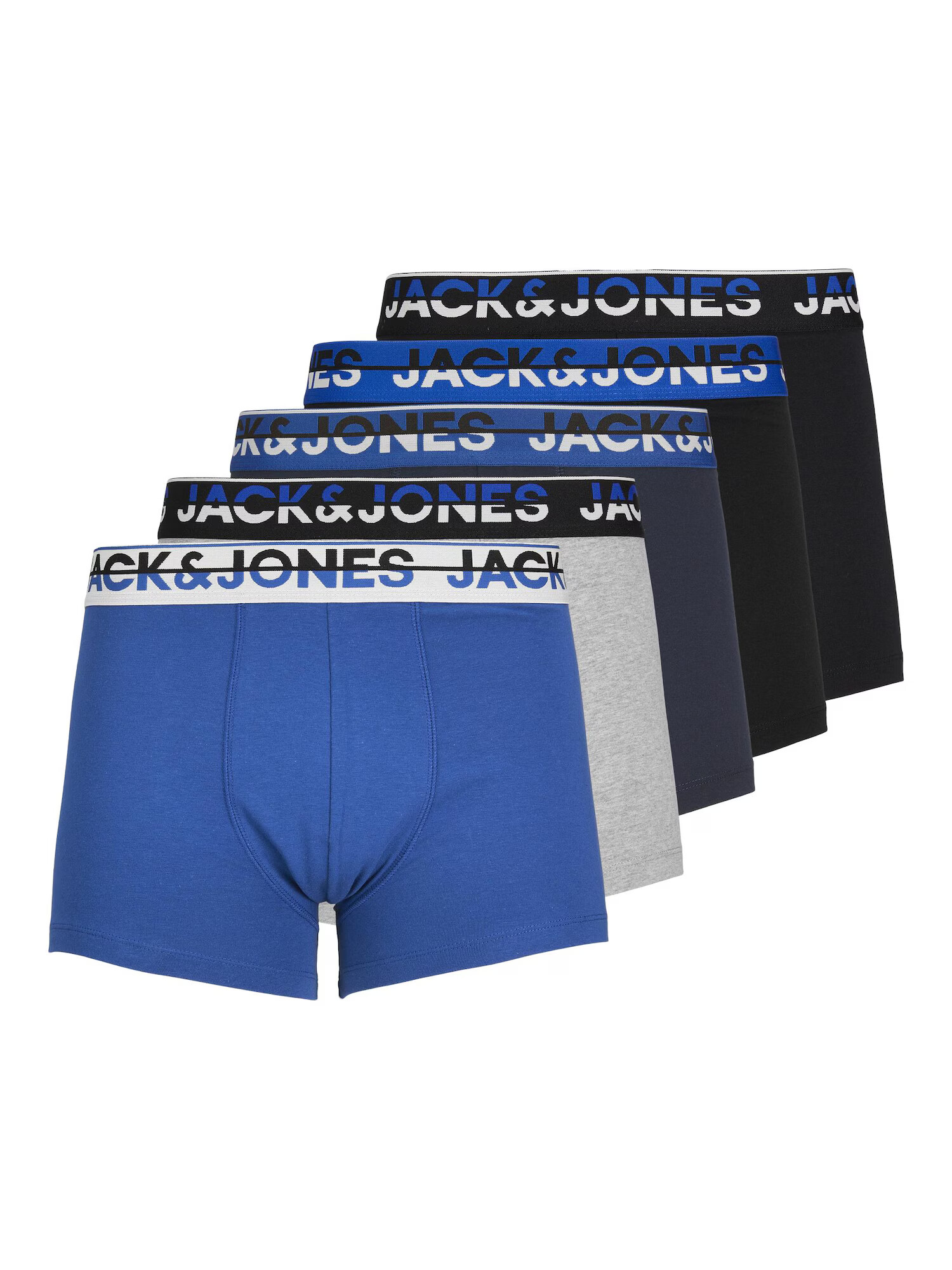 JACK & JONES Boxerky 'Koda' tmavomodrá / kráľovská modrá / sivá melírovaná / čierna - Pepit.sk