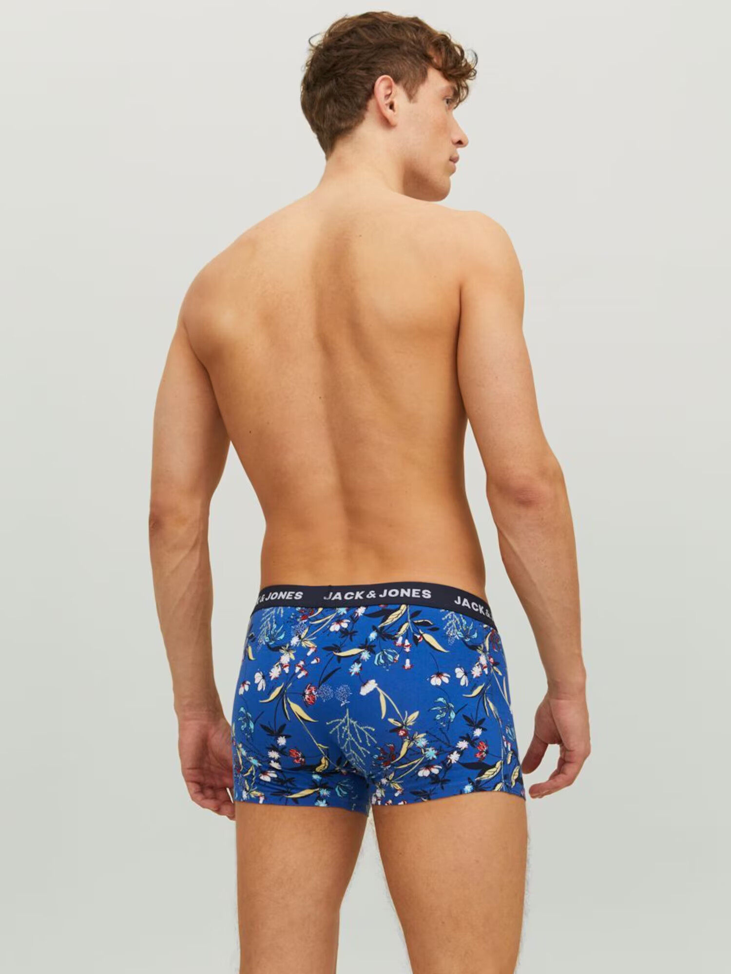 JACK & JONES Boxerky kráľovská modrá / jedľová / červená / biela - Pepit.sk