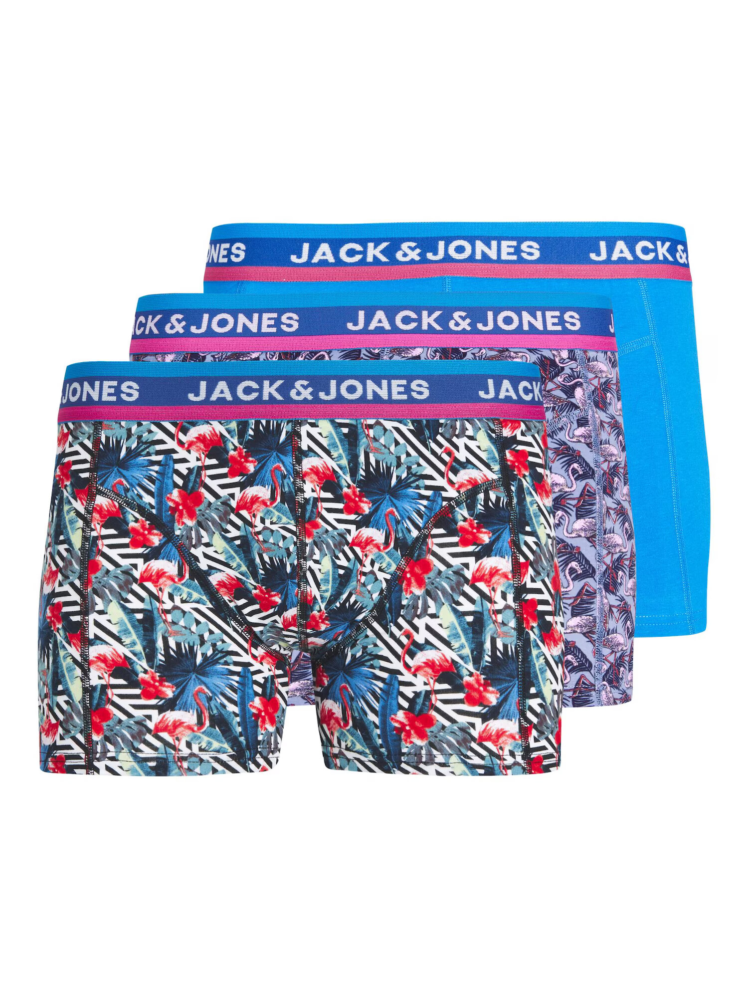 JACK & JONES Boxerky 'Lake Land' dymovo modrá / kráľovská modrá / nebesky modrá / zmiešané farby - Pepit.sk