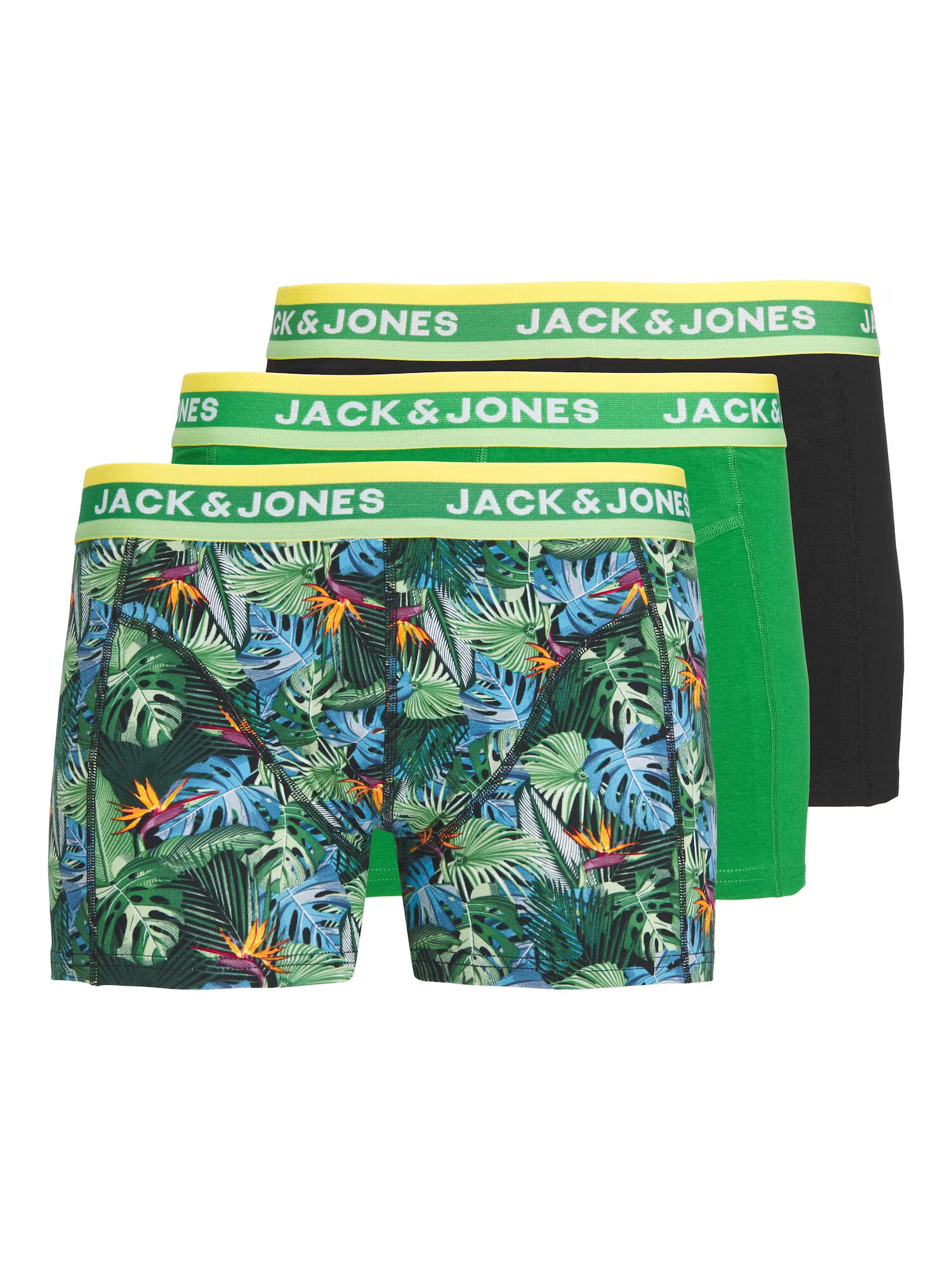 JACK & JONES Boxerky 'Miami' svetlomodrá / trávovo zelená / tmavozelená / čierna - Pepit.sk