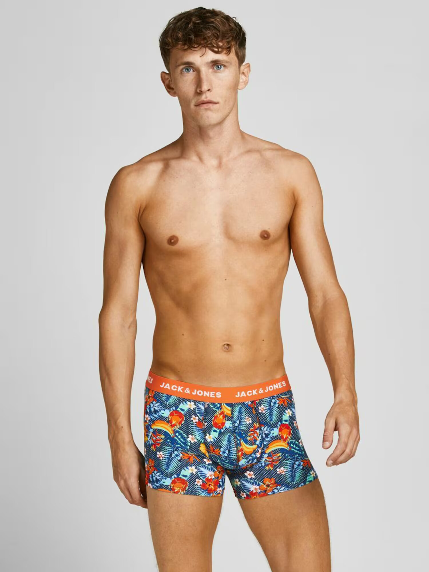 JACK & JONES Boxerky modrá / olivová / červená / biela - Pepit.sk