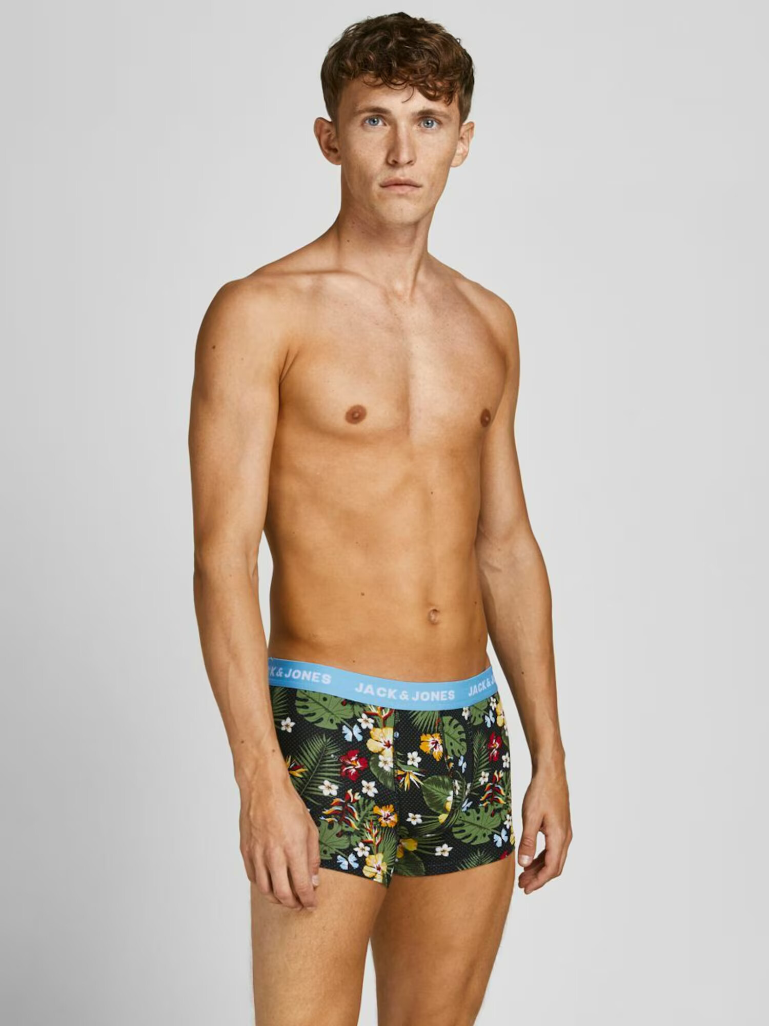 JACK & JONES Boxerky modrá / olivová / červená / biela - Pepit.sk