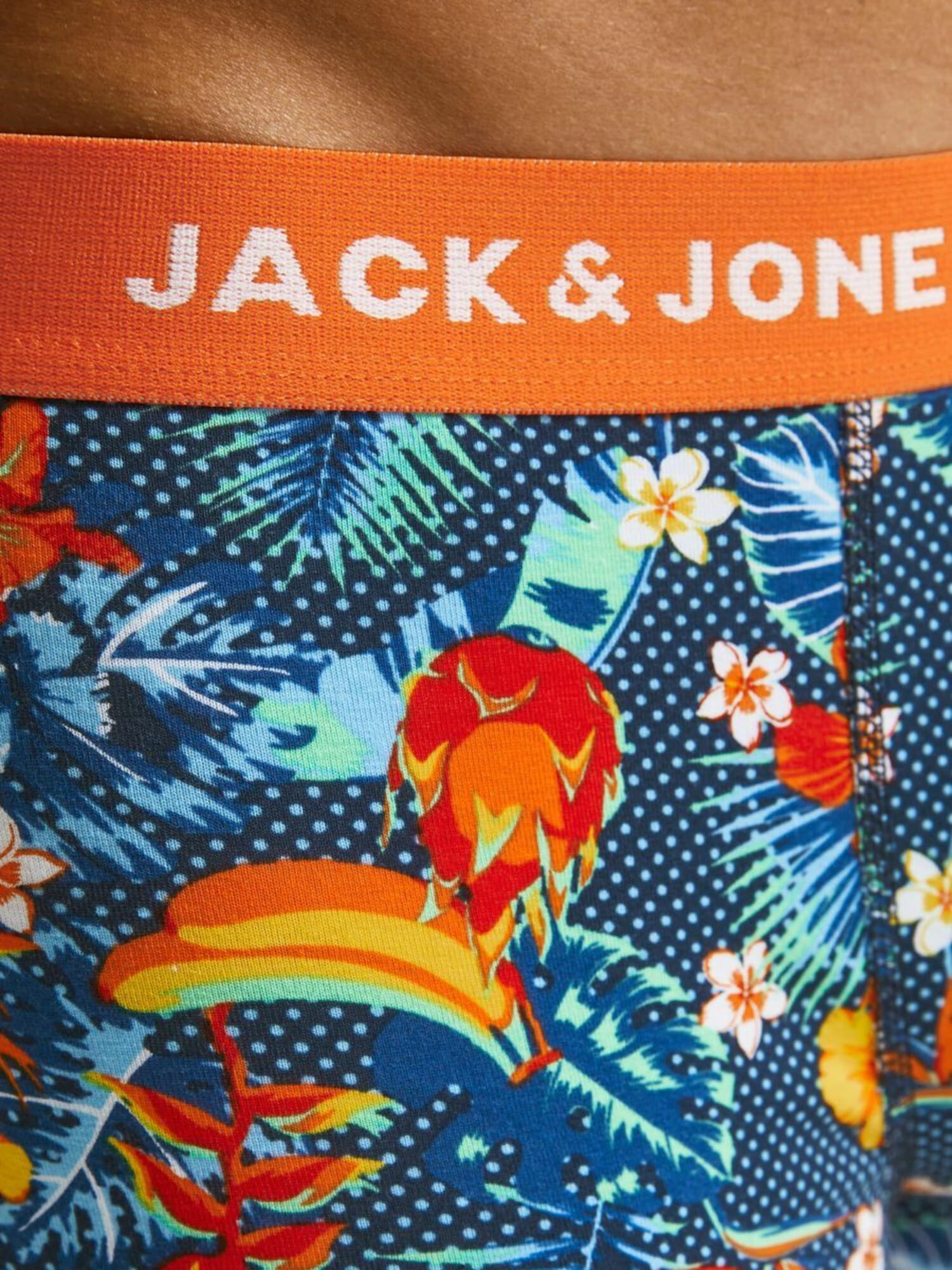 JACK & JONES Boxerky modrá / olivová / červená / biela - Pepit.sk