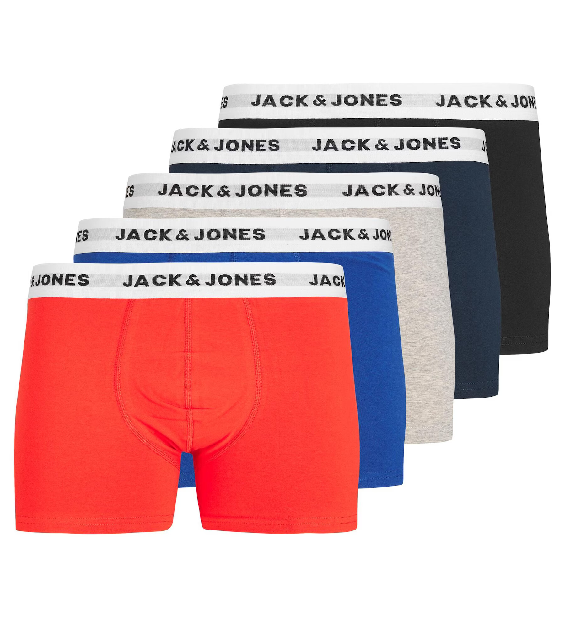 JACK & JONES Boxerky modrá / sivá melírovaná / svetločervená / čierna - Pepit.sk