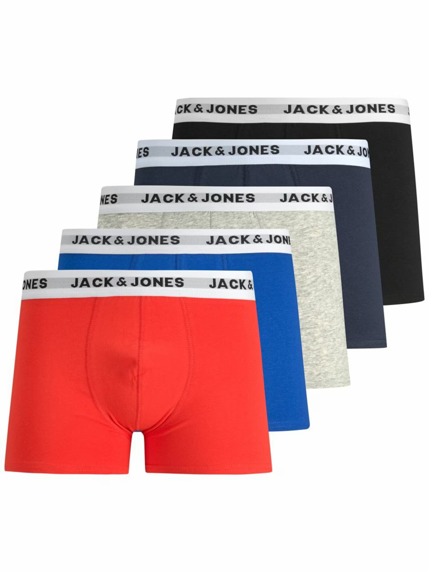 JACK & JONES Boxerky modrá / svetlosivá / červená / čierna - Pepit.sk